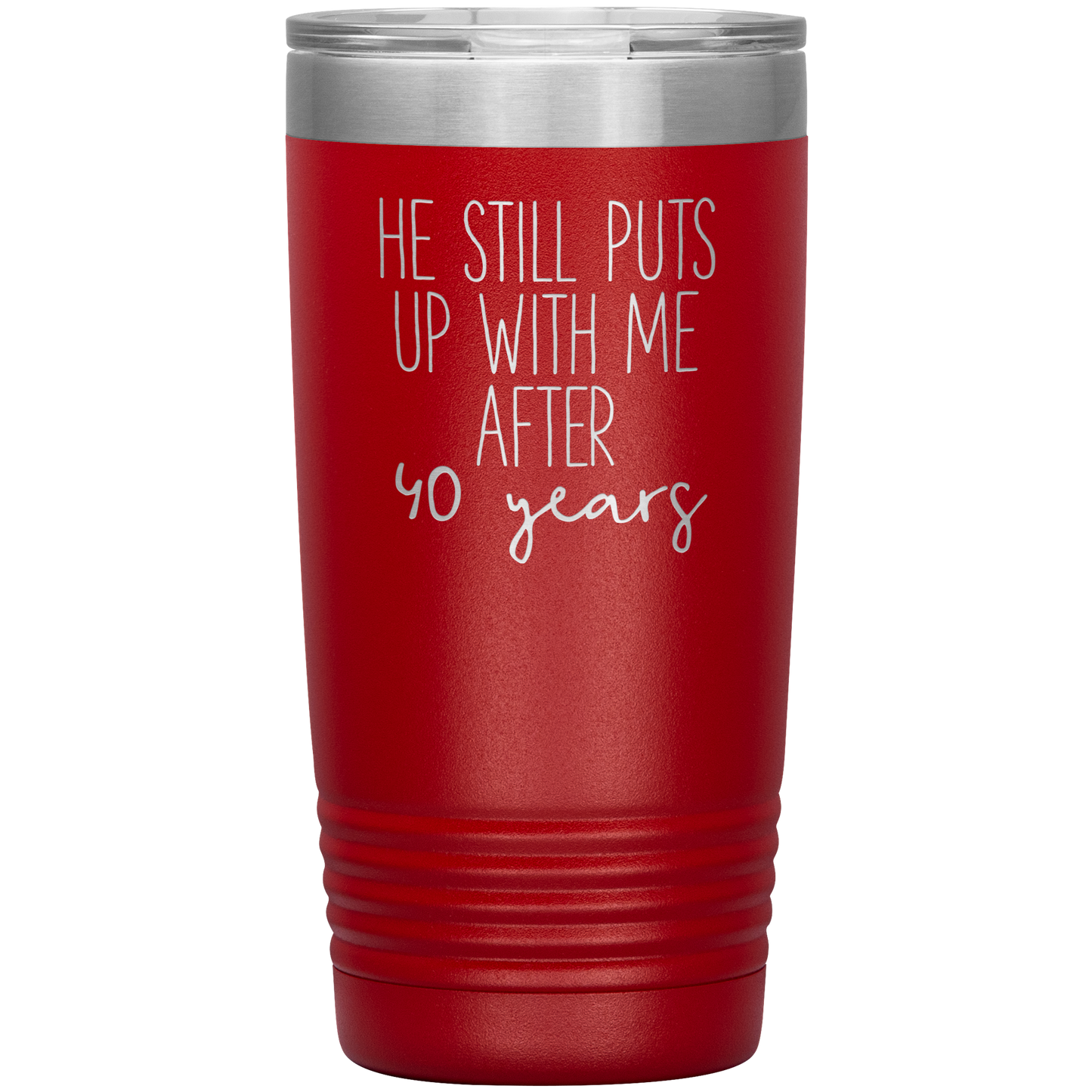 40th Anniversary Gifts, Coffee Mug, Two Tone Accent Cup, Birthday Gift for Men and Women