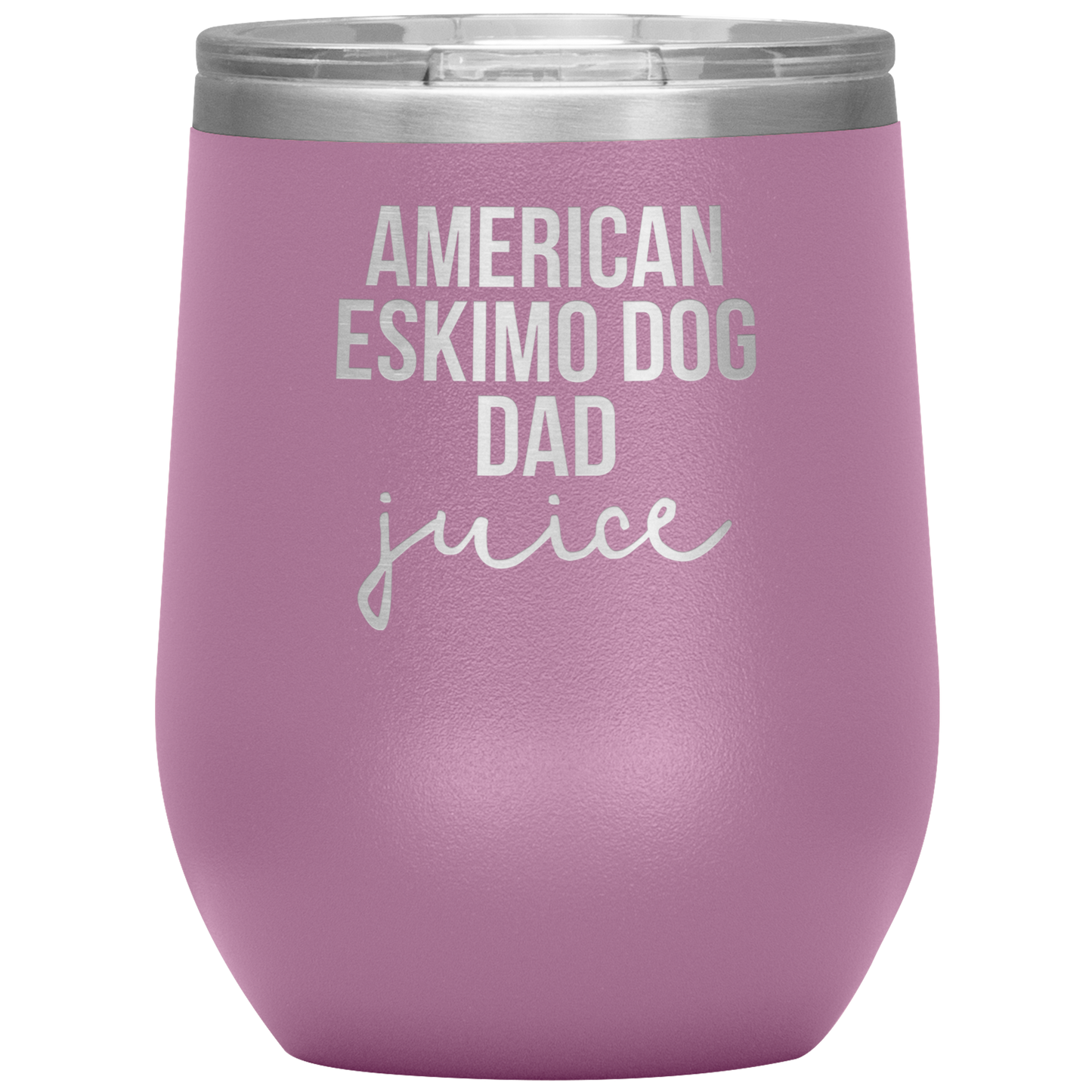 American Eskimo Dog Dad Wine Tumbler, Funny Travel Wine Cup, Birthday Gifts for Men and Women