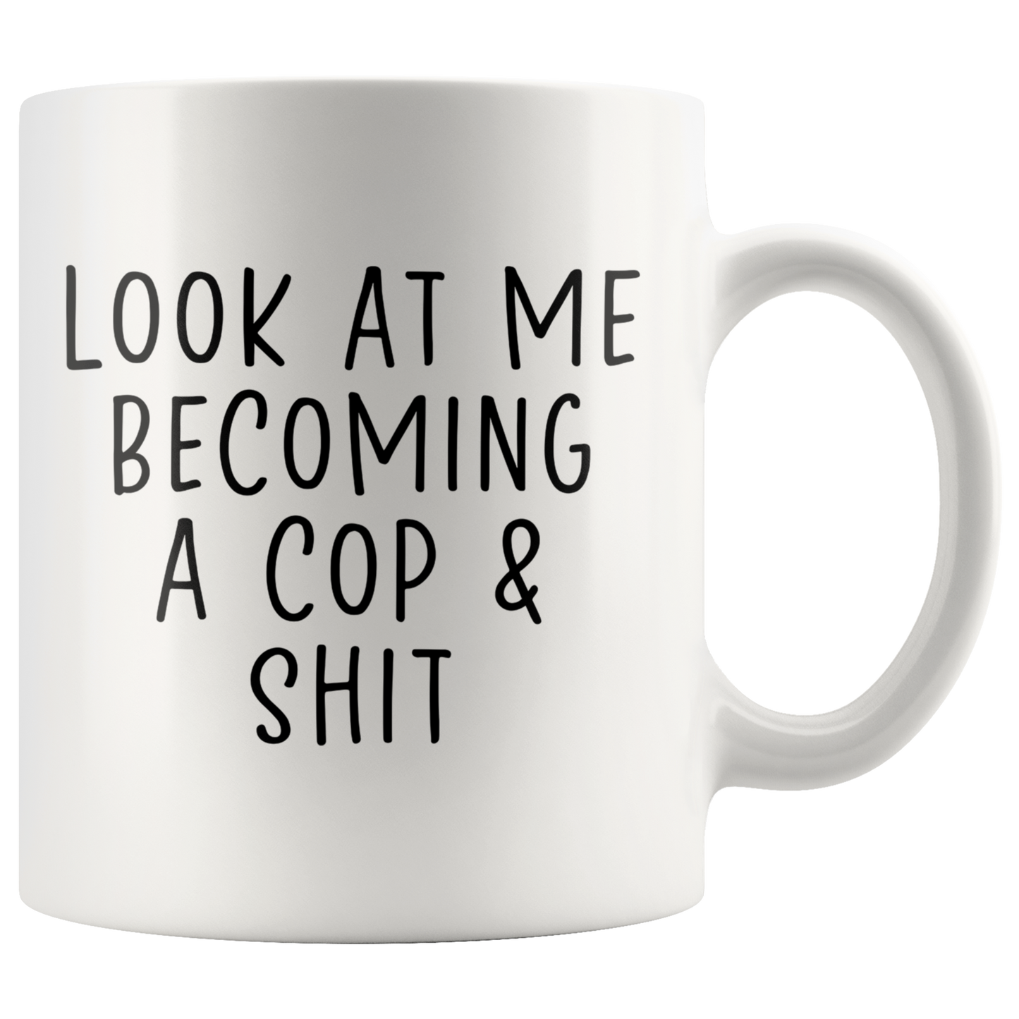 Cop Graduation Gifts, Cop Graduate Coffee Mug, Two Tone Accent Cup, Birthday Gift for Men and Women