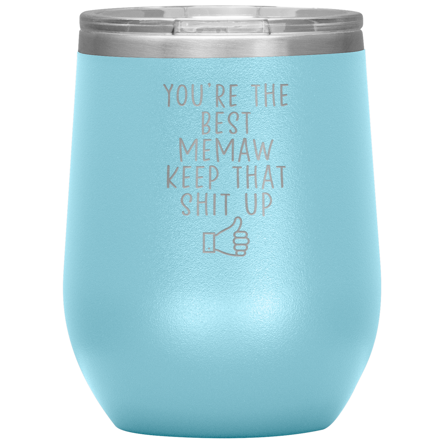 Memaw Wine Tumbler, Memaw Gifts, Travel Wine Cup, Birthday Gifts for Men and Women