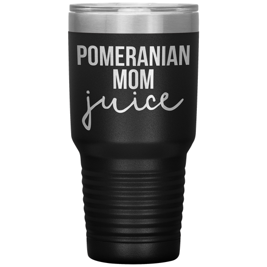 Pomeranian Mom Tumbler, Pomeranian Mom Gifts, Travel Coffee Mug, Cadeaux d’anniversaire pour hommes et femmes