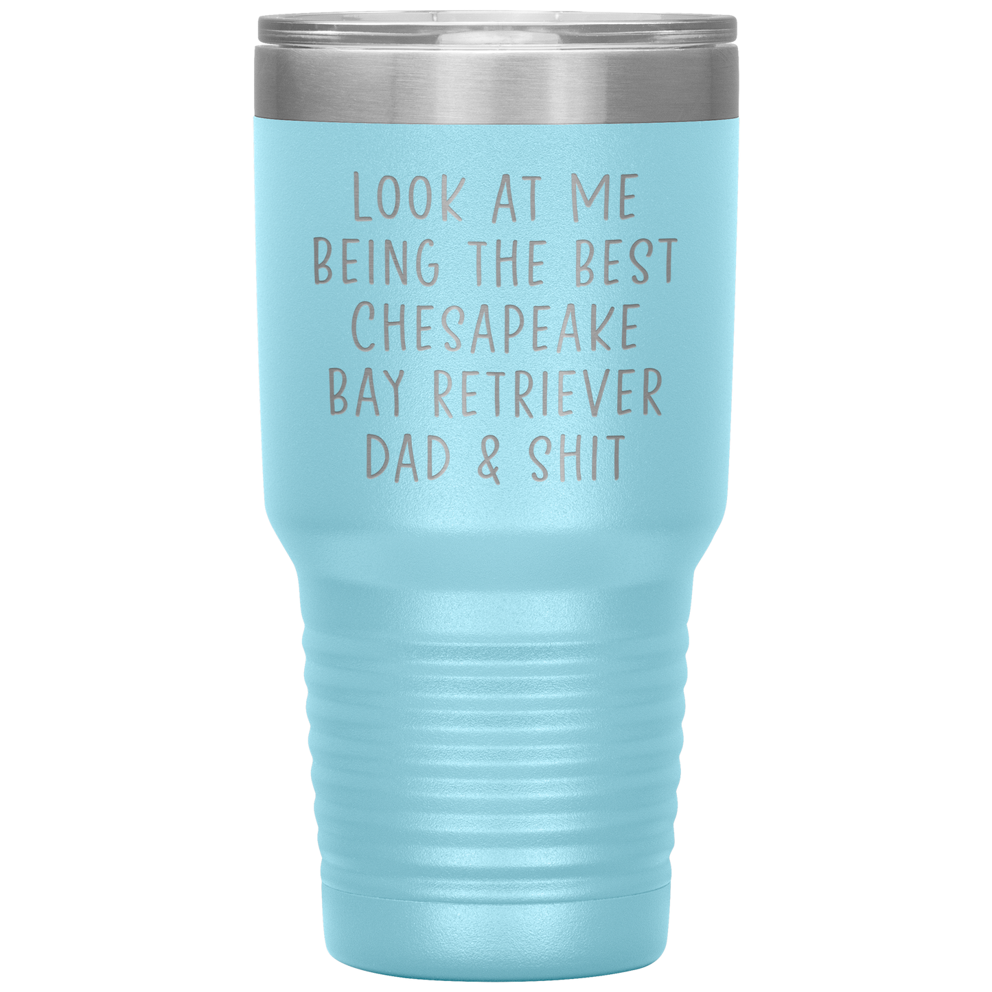 Chesapeake Bay Retriever Dad Tumbler, Funny Travel Coffee Mug, Birthday Gifts for Men and Women