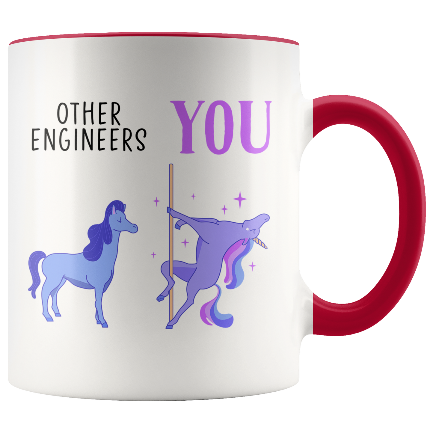 Engineer Gifts, Coffee Mug, Two Tone Accent Cup, Birthday Gift for Men and Women