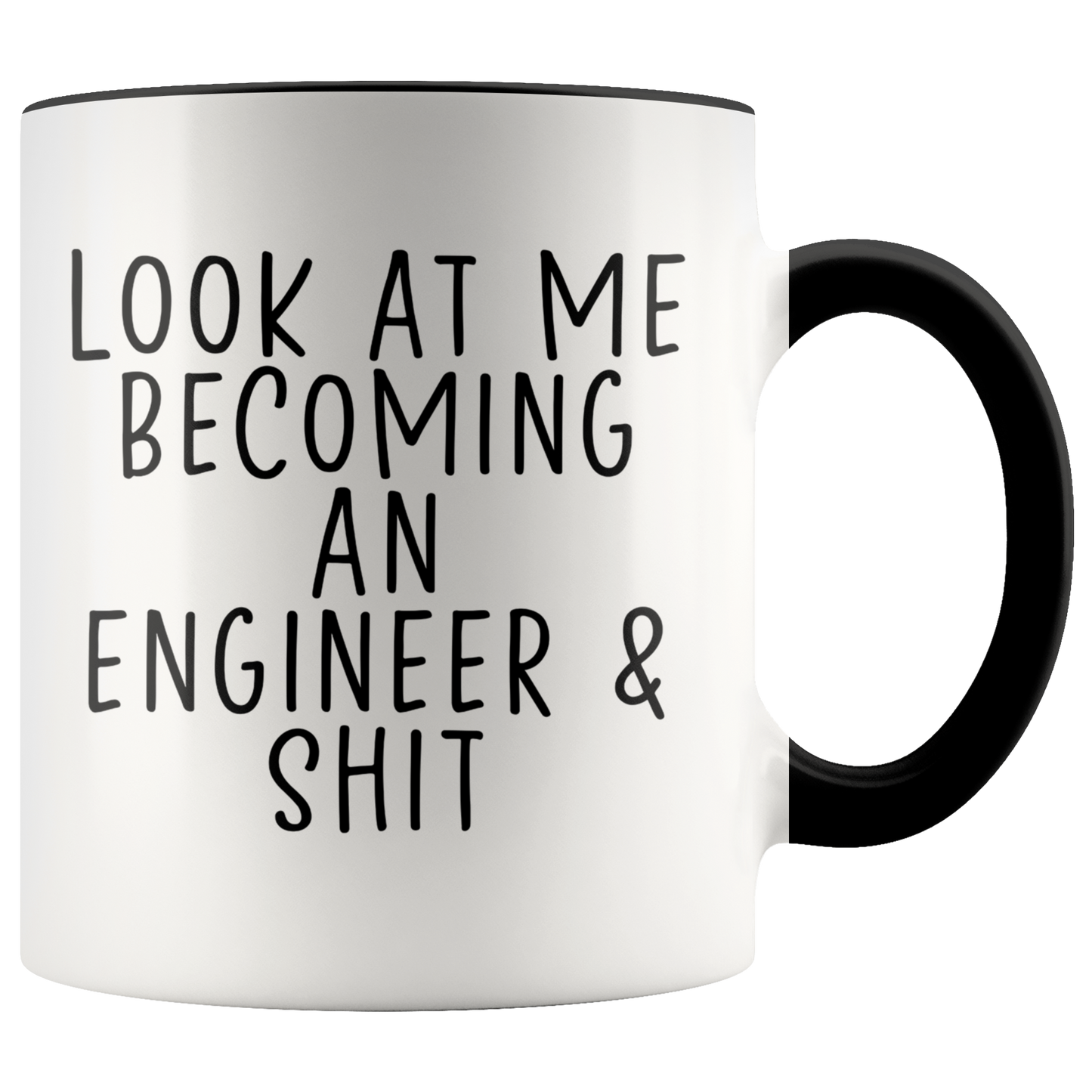 Engineer Gifts, Coffee Mug, Two Tone Accent Cup, Birthday Gift for Men and Women