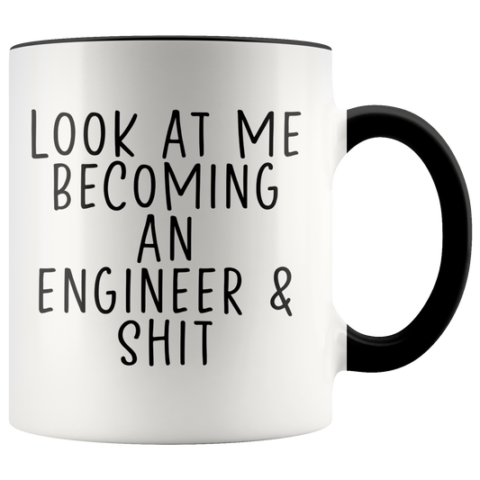 Engineer Gifts, Coffee Mug, Two Tone Accent Cup, Birthday Gift for Men and Women