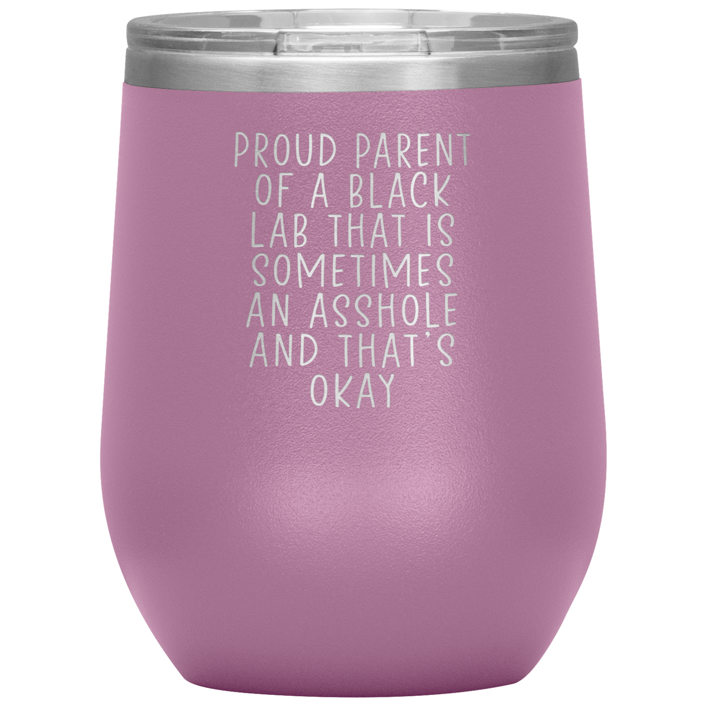 Black Lab Mom Dad Wine Tumbler, Gifts, Travel Wine Cup, Birthday Gifts for Men and Women