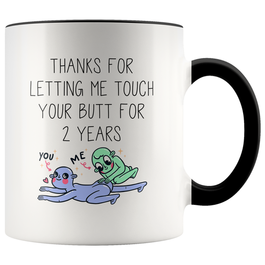 2nd Anniversary Accent Mug, 2 Year Anniversary Gifts, Coffee Mug, Birthday Gifts for Men and Women