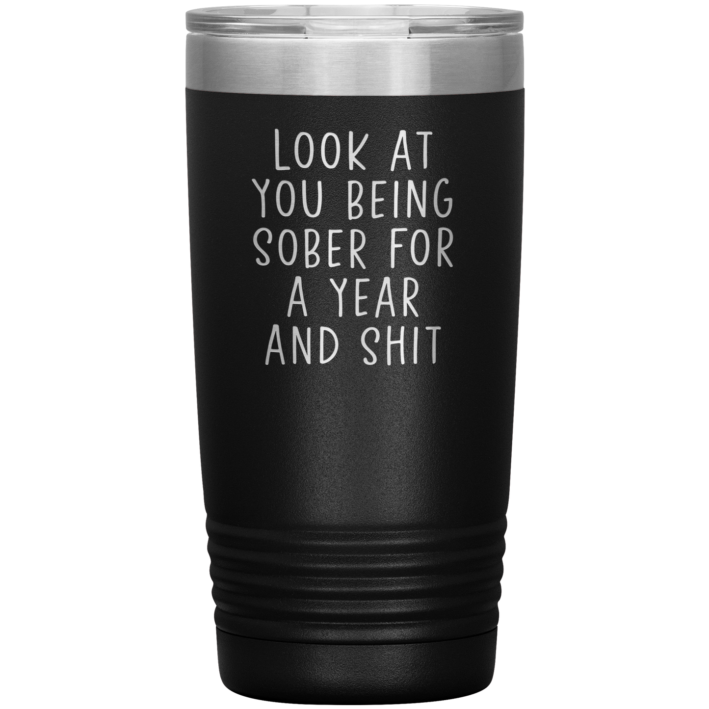 1 Year Sober Tumbler, 1 Year Sober Gifts, 1 Year Sober Coffee Mug, Sobriety Gifts for Men and Women