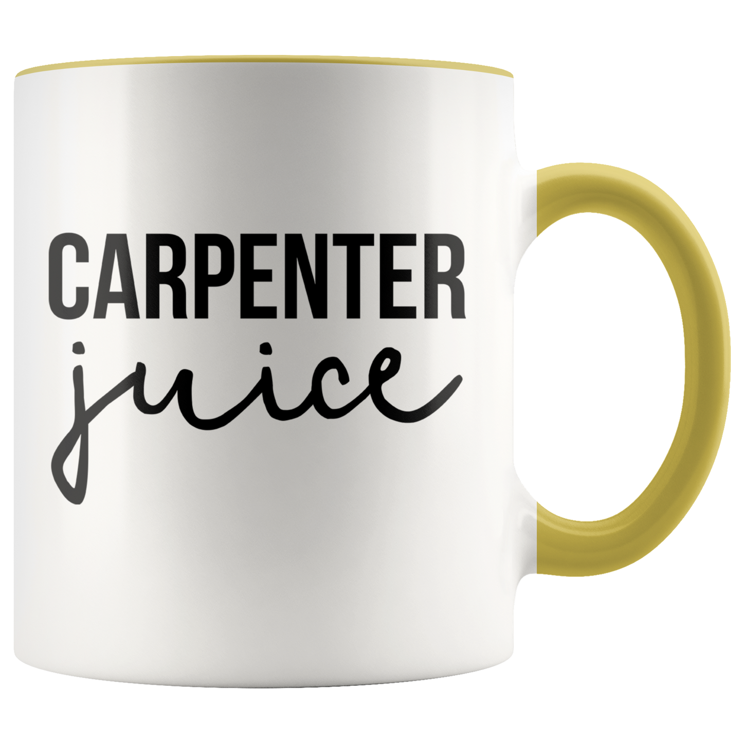 Carpenter Gifts, Coffee Mug, Two Tone Accent Cup, Birthday Gift for Men and Women