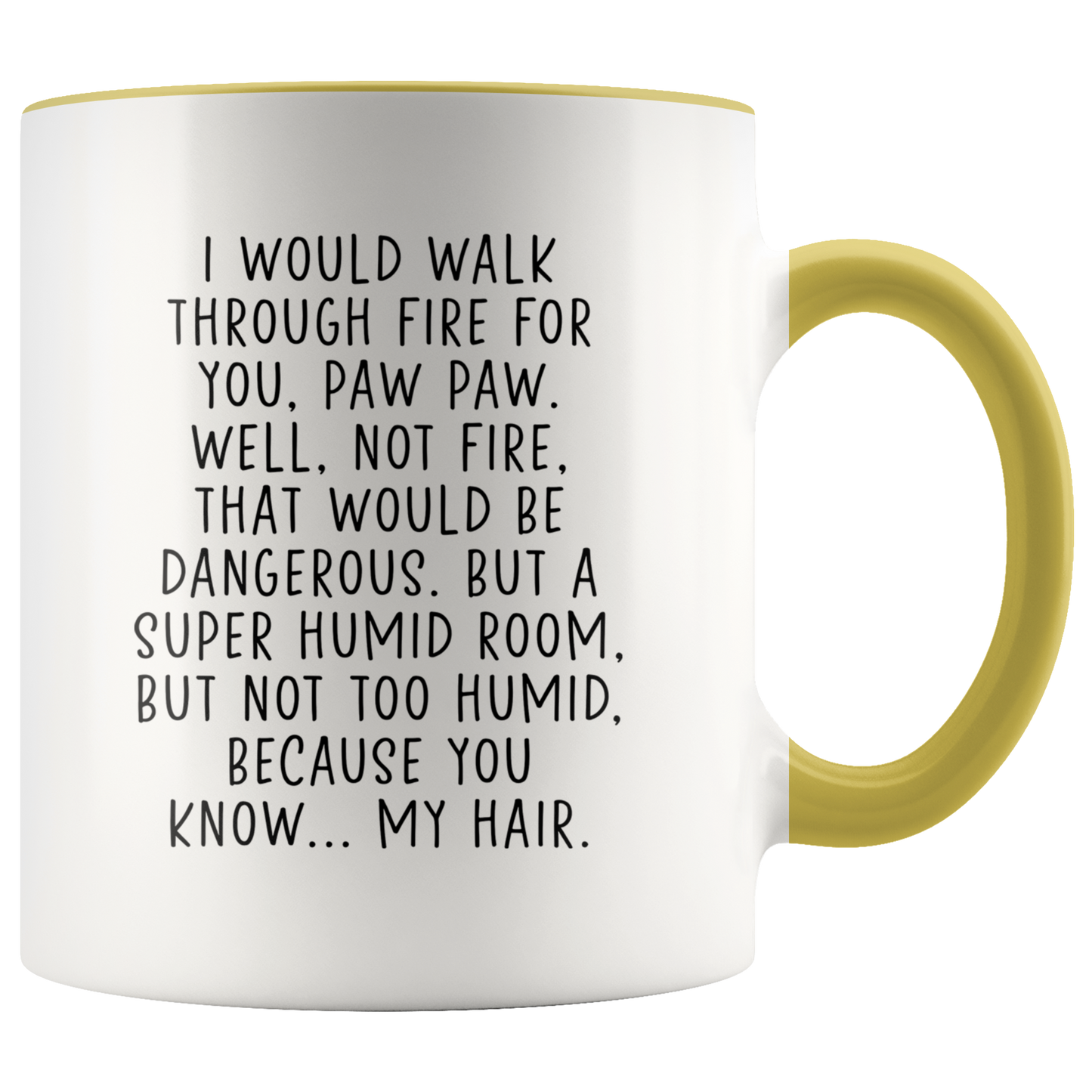 Paw Paw Gifts, Coffee Mug, Two Tone Accent Cup, Birthday Gift for Men and Women