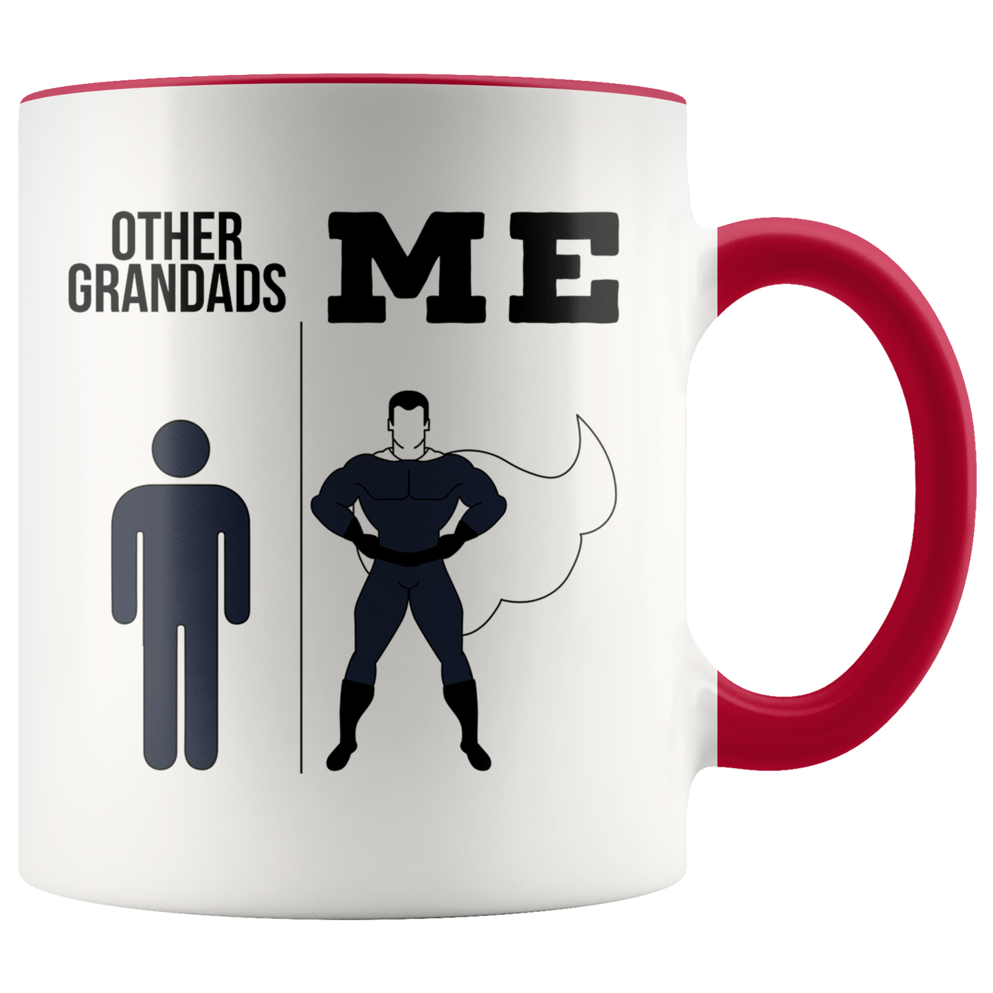 Grandad Gifts, Grandad Coffee Mug, Two Tone Accent Cup, Birthday Gift for Men and Women