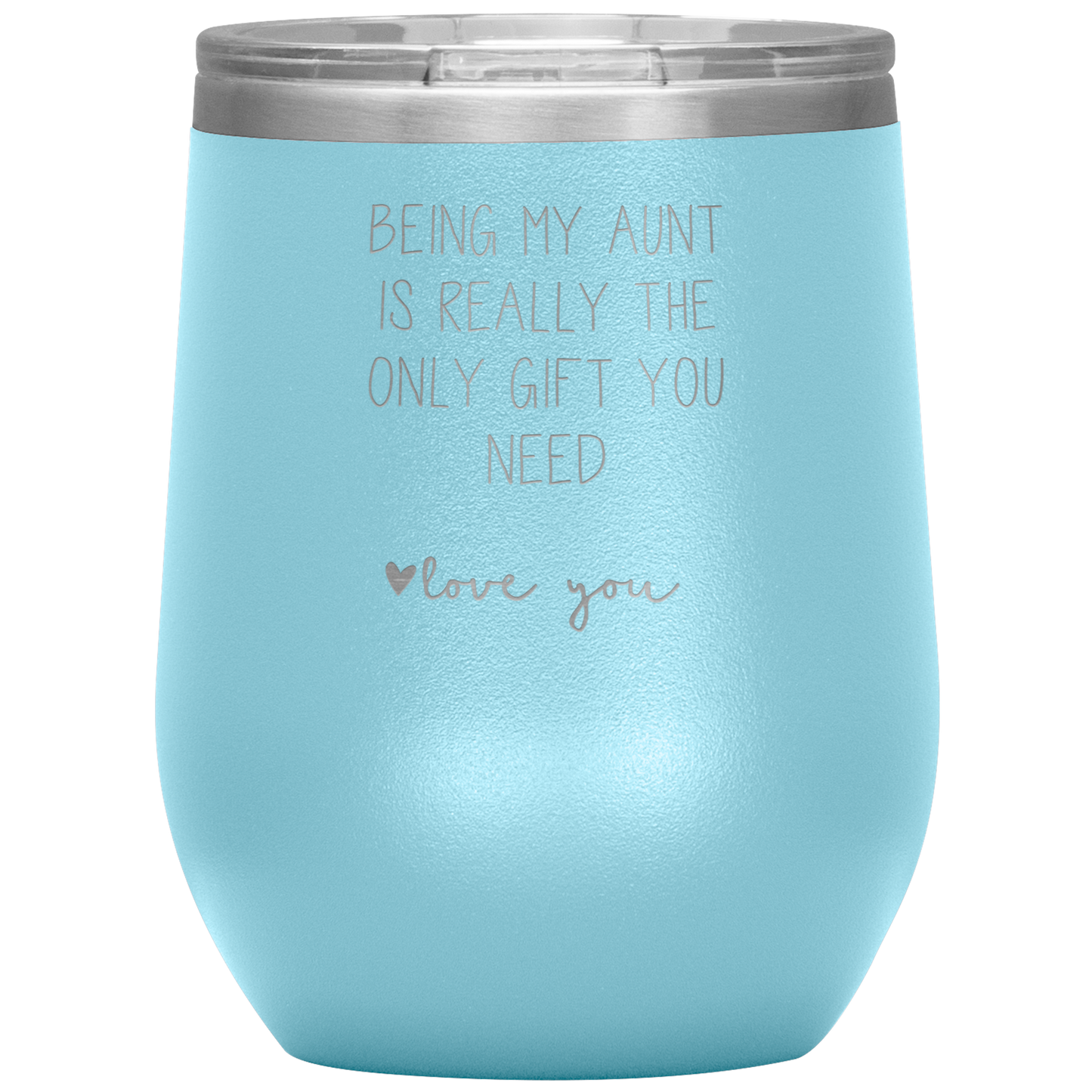 Aunt Wine Tumbler, Aunt Gifts, Travel Wine Cup, Birthday Gifts for Men and Women