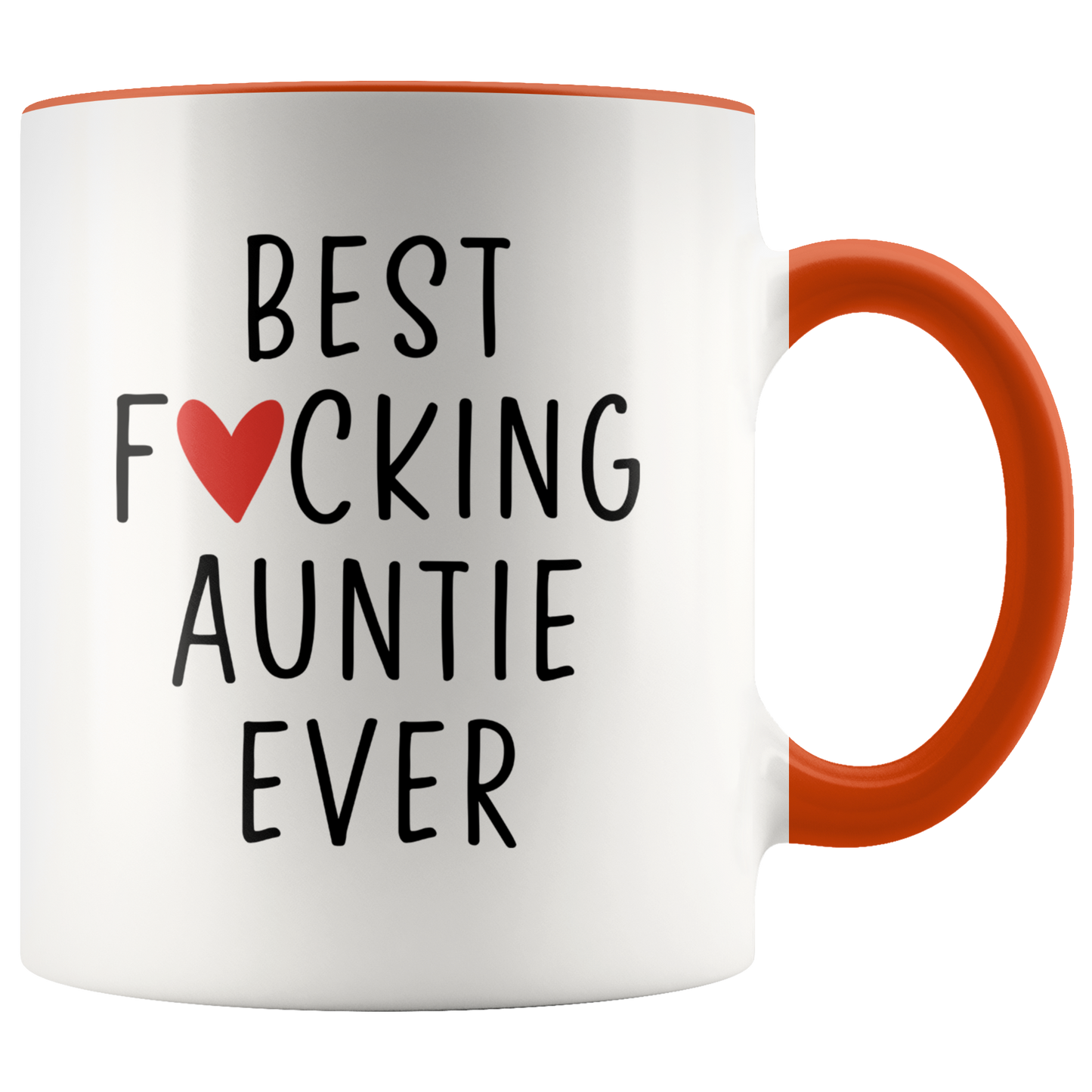 Auntie Gifts, Coffee Mug, Two Tone Accent Cup, Birthday Gift for Men and Women