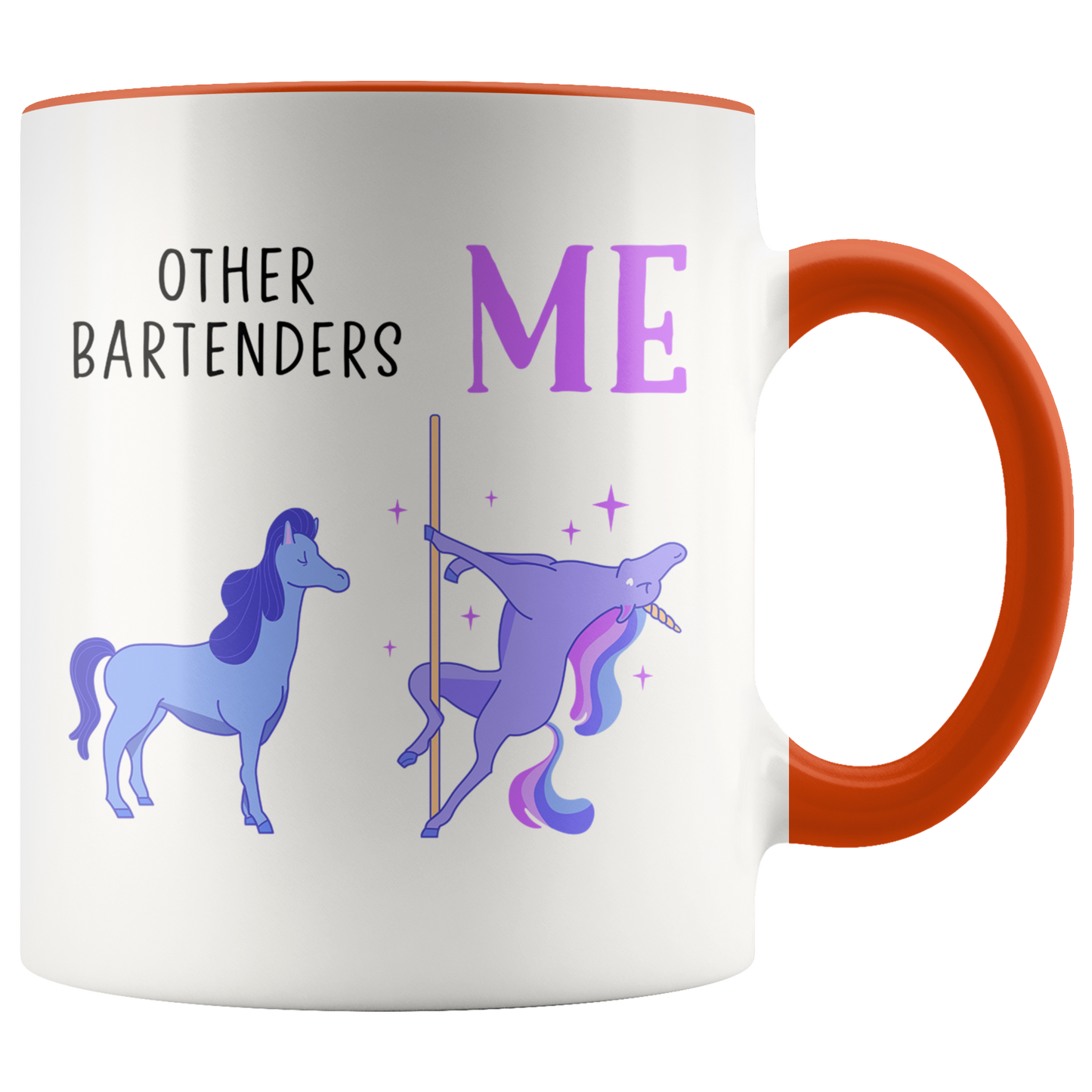 Bartender Gifts, Coffee Mug, Two Tone Accent Cup, Birthday Gift for Men and Women