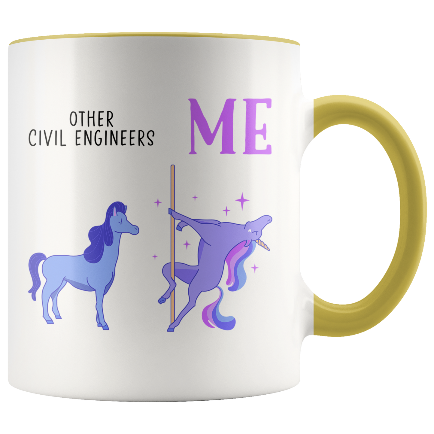 Civil engineer Gifts, Coffee Mug, Two Tone Accent Cup, Birthday Gift for Men and Women