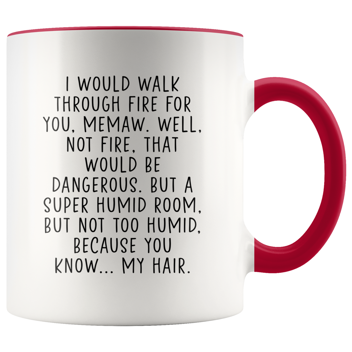 Memaw Gifts, Coffee Mug, Two Tone Accent Cup, Birthday Gift for Men and Women