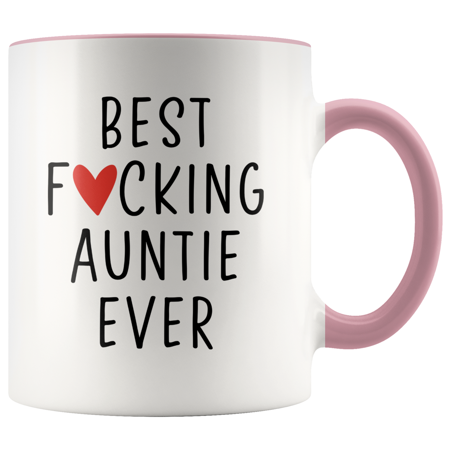 Auntie Gifts, Coffee Mug, Two Tone Accent Cup, Birthday Gift for Men and Women