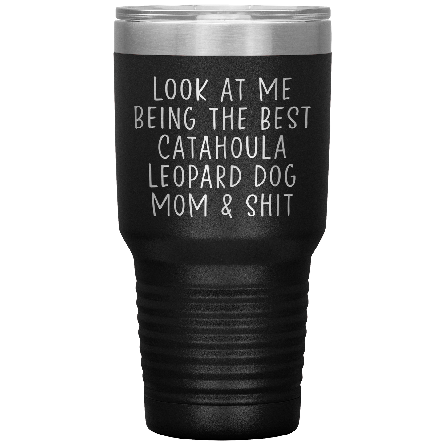 Catahoula Leopard Dog Mom Tumbler, Funny Travel Coffee Mug, Birthday Gifts for Men and Women