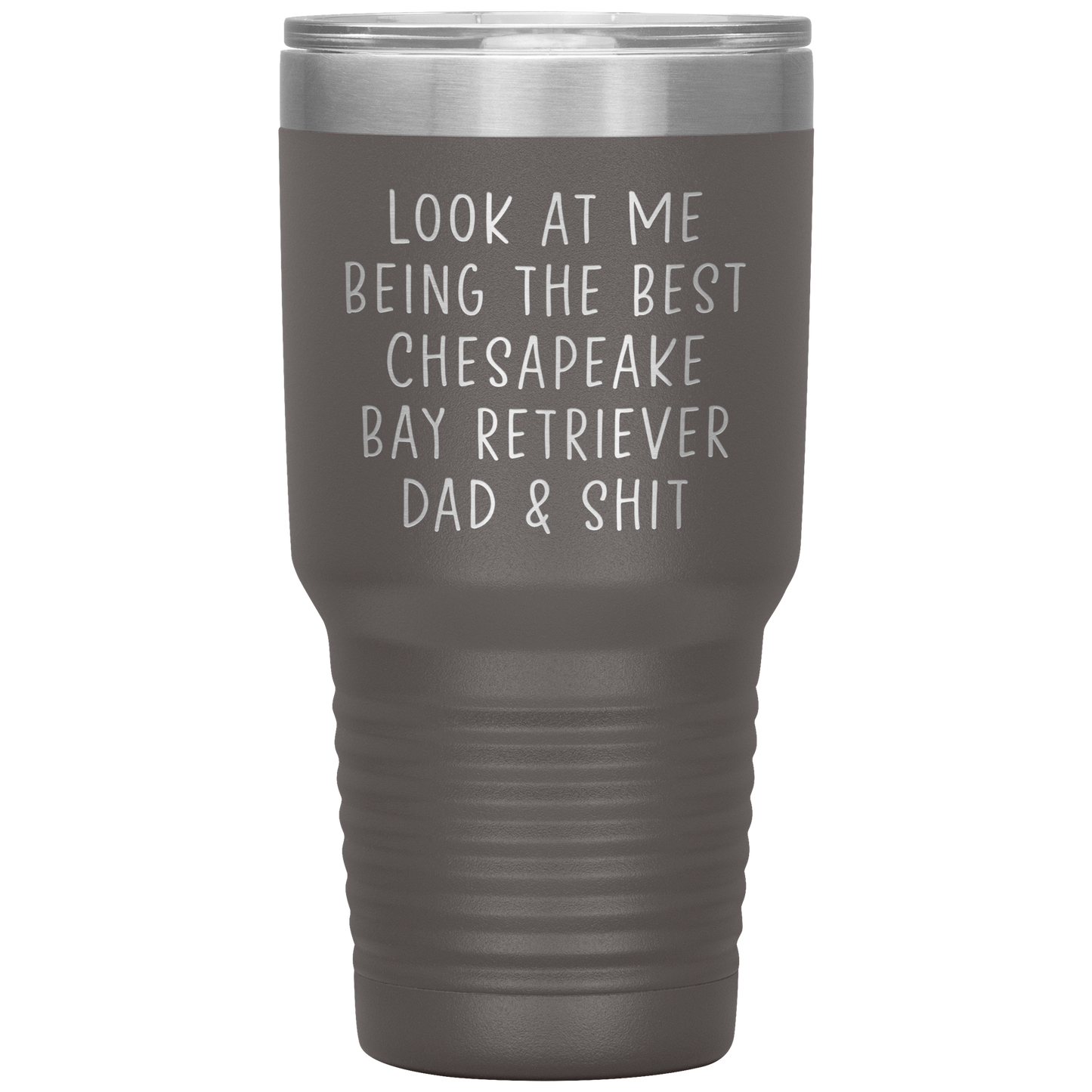 Chesapeake Bay Retriever Dad Tumbler, Funny Travel Coffee Mug, Birthday Gifts for Men and Women