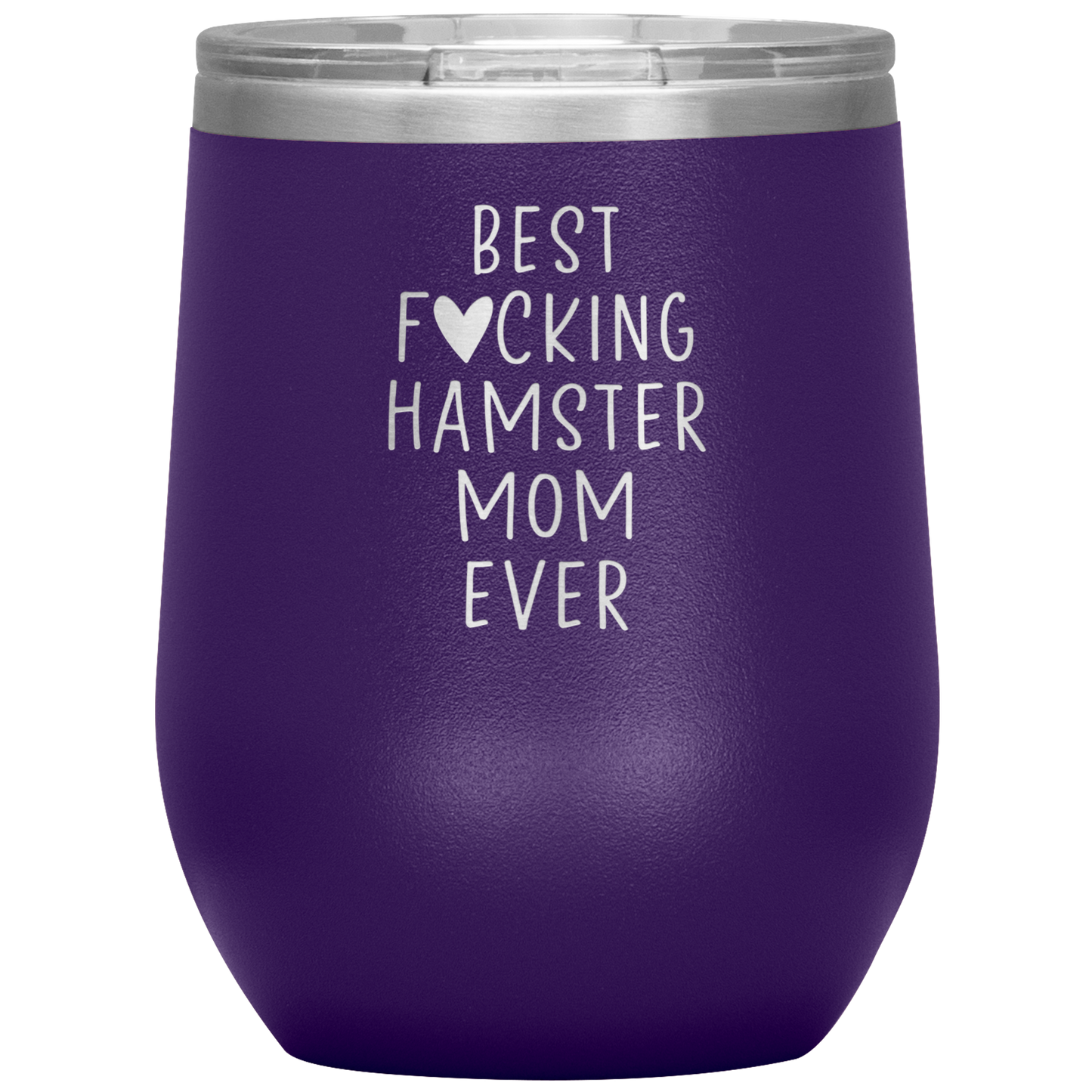 Hamster Mom Wine Tumbler, Hamster Mom Gifts, Travel Wine Cup, Birthday Gifts for Men and Women