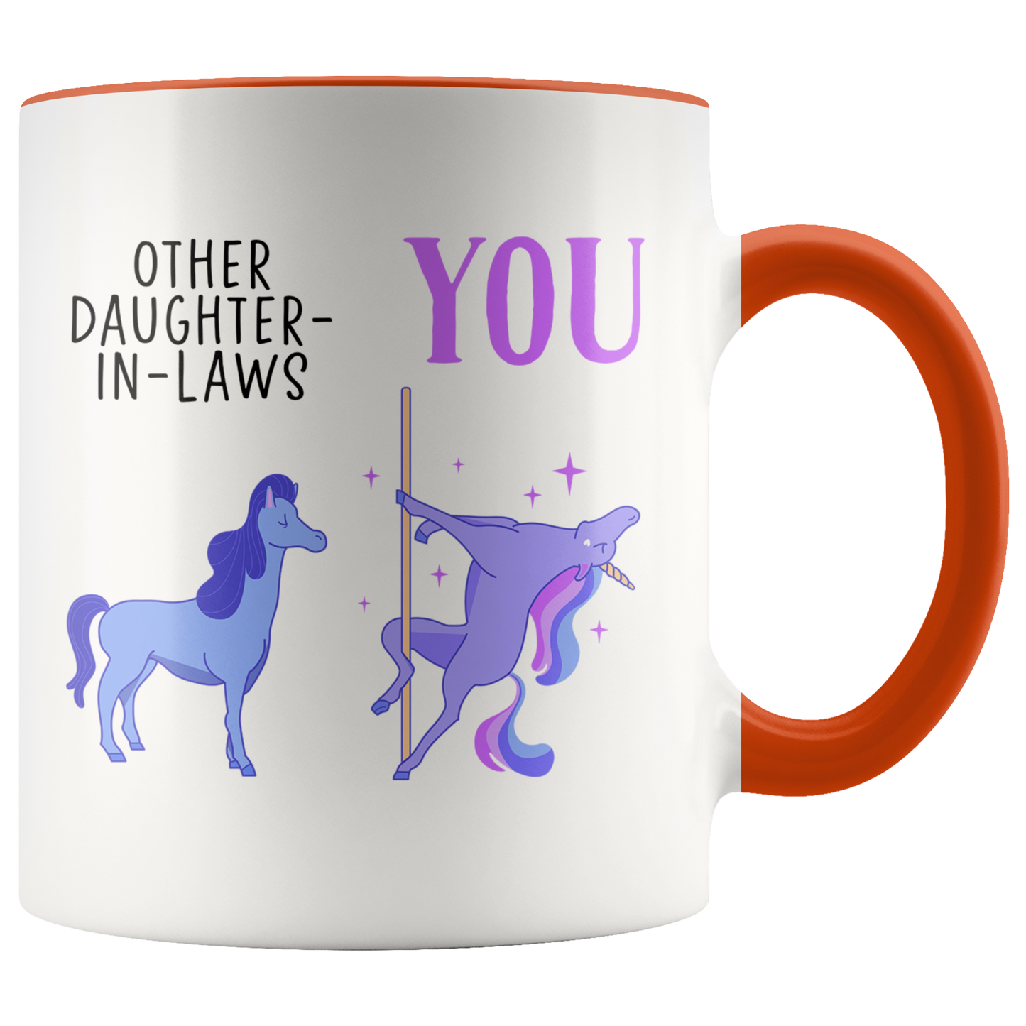 Daughter in Law Gifts, Coffee Mug, Two Tone Accent Cup, Birthday Gift for Men and Women