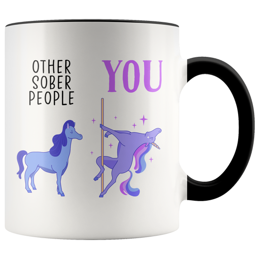 Sobriety Gifts, Coffee Mug, Two Tone Accent Cup, Birthday Gift for Men and Women