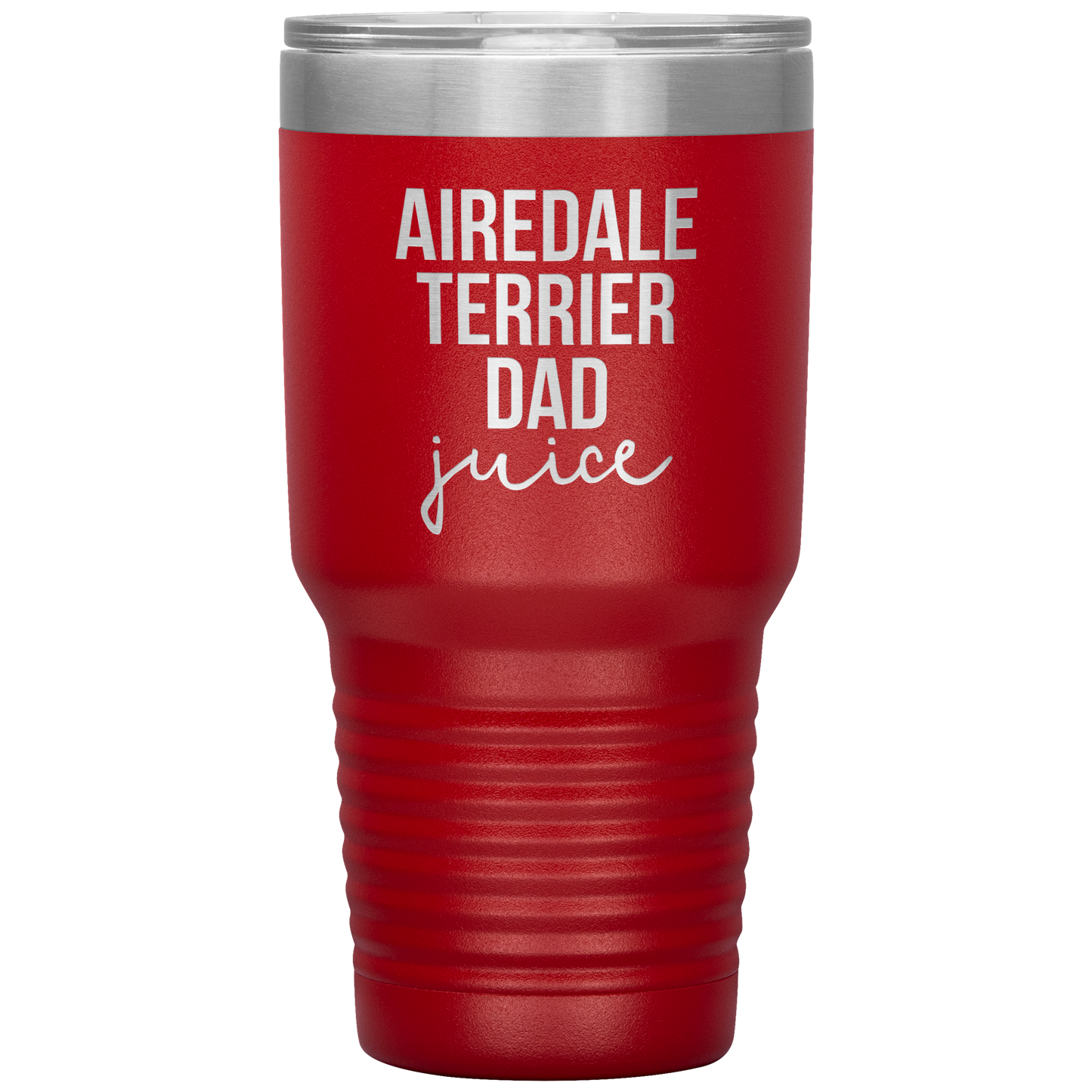 Airedale Terrier Dad Tumbler, Funny Travel Coffee Mug, Birthday Gifts for Men and Women