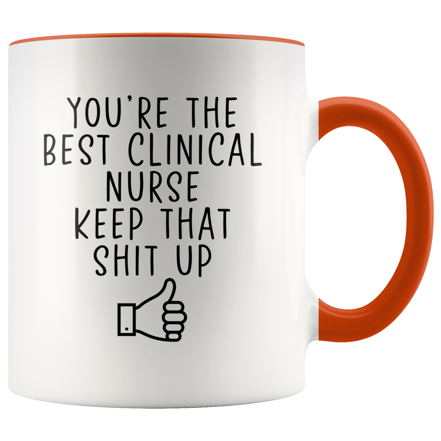 Clinical Nurse Gifts, Coffee Mug, Two Tone Accent Cup, Birthday Gift for Men and Women