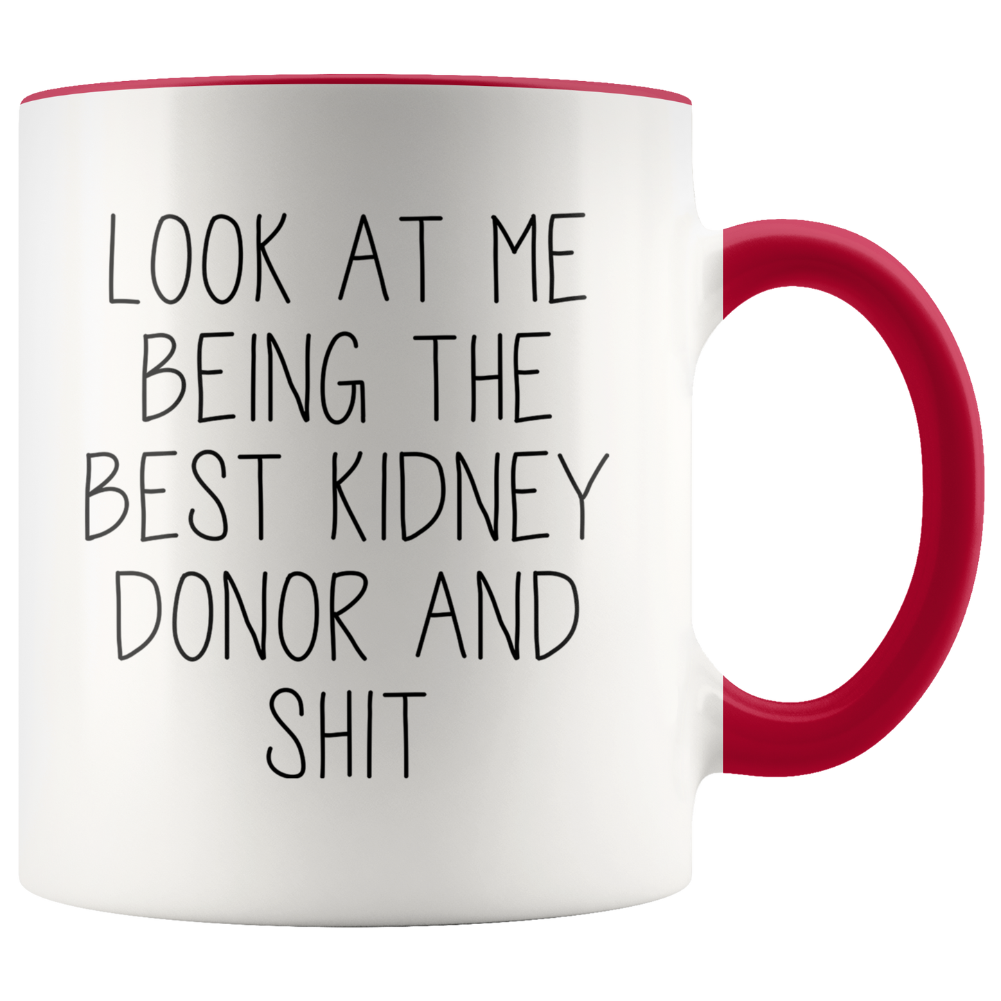 Kidney Donor Gifts, Organ Donor Coffee Mug, Two Tone Accent Cup, Birthday Gift for Men and Women