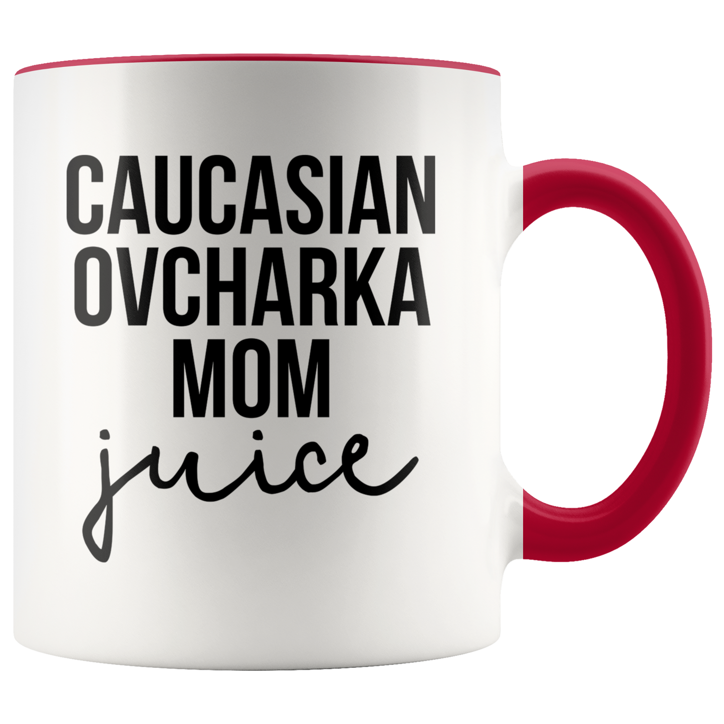 Caucasian Ovcharka Mom Gifts, Coffee Mug, Two Tone Accent Cup, Birthday Gift for Men and Women