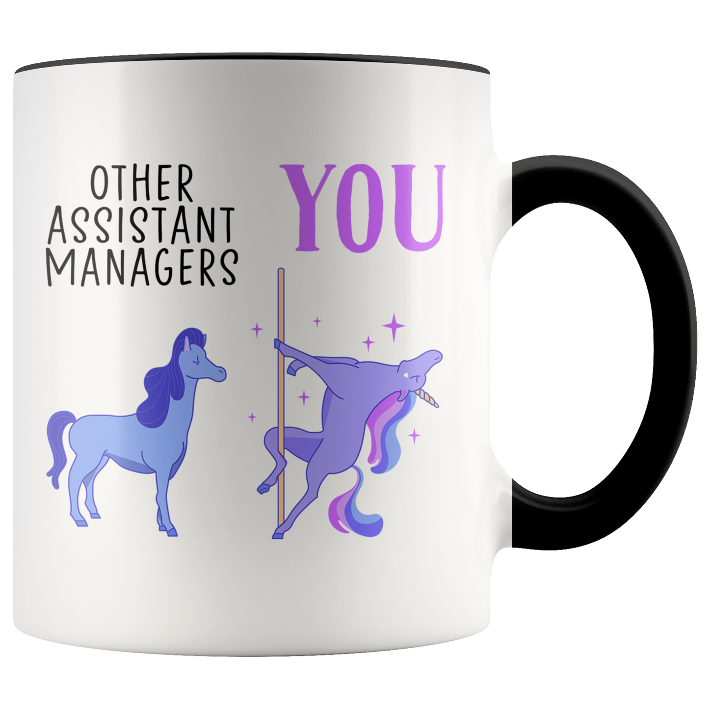 Assistant Manager Gifts, Coffee Mug, Two Tone Accent Cup, Birthday Gift for Men and Women