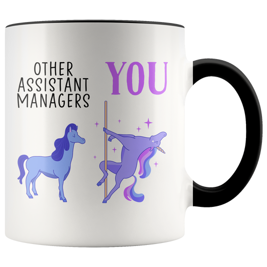 Assistant Manager Gifts, Coffee Mug, Two Tone Accent Cup, Birthday Gift for Men and Women