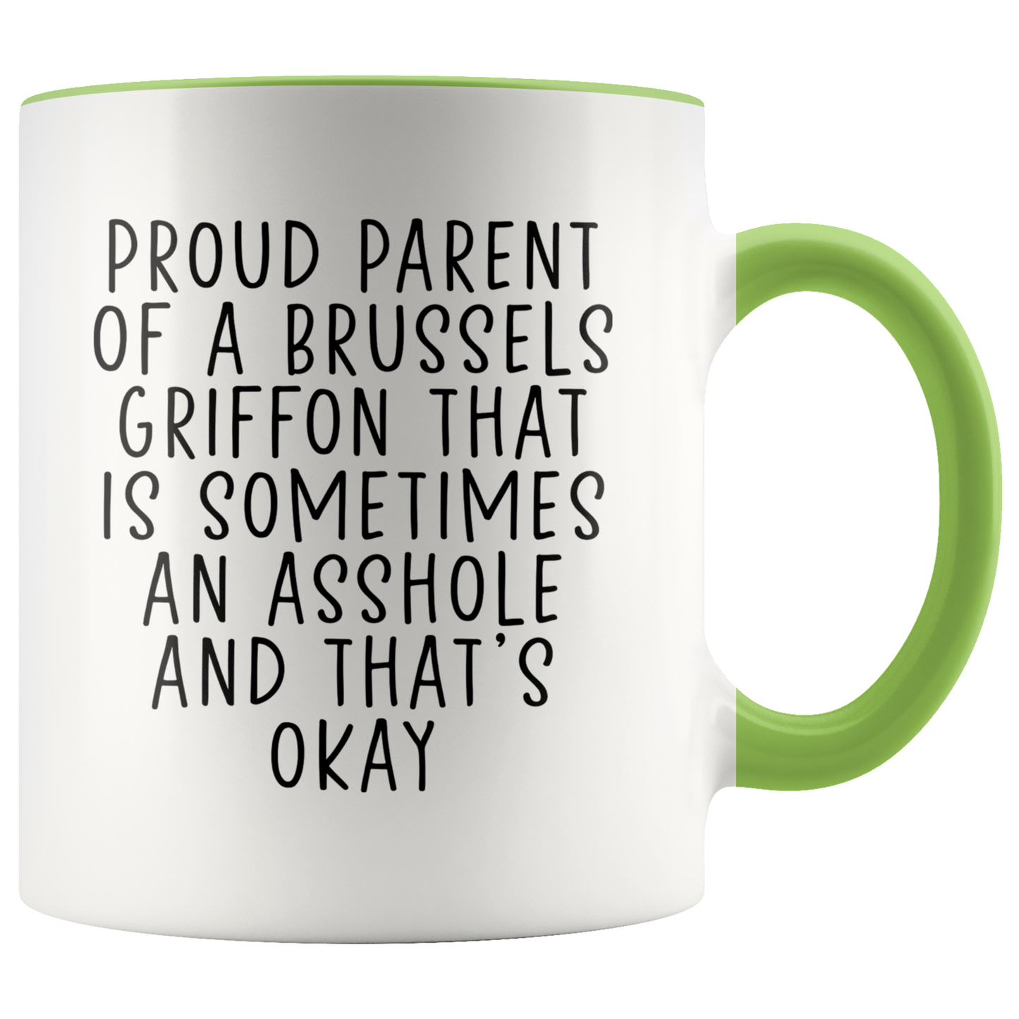 Brussels Griffon Gifts, Coffee Mug, Two Tone Accent Cup, Birthday Gift for Men and Women