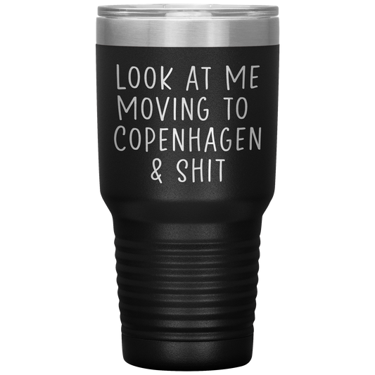 Moving to Copenhagen Denmark Tumbler, Funny Travel Coffee Mug, Birthday Gifts for Men and Women