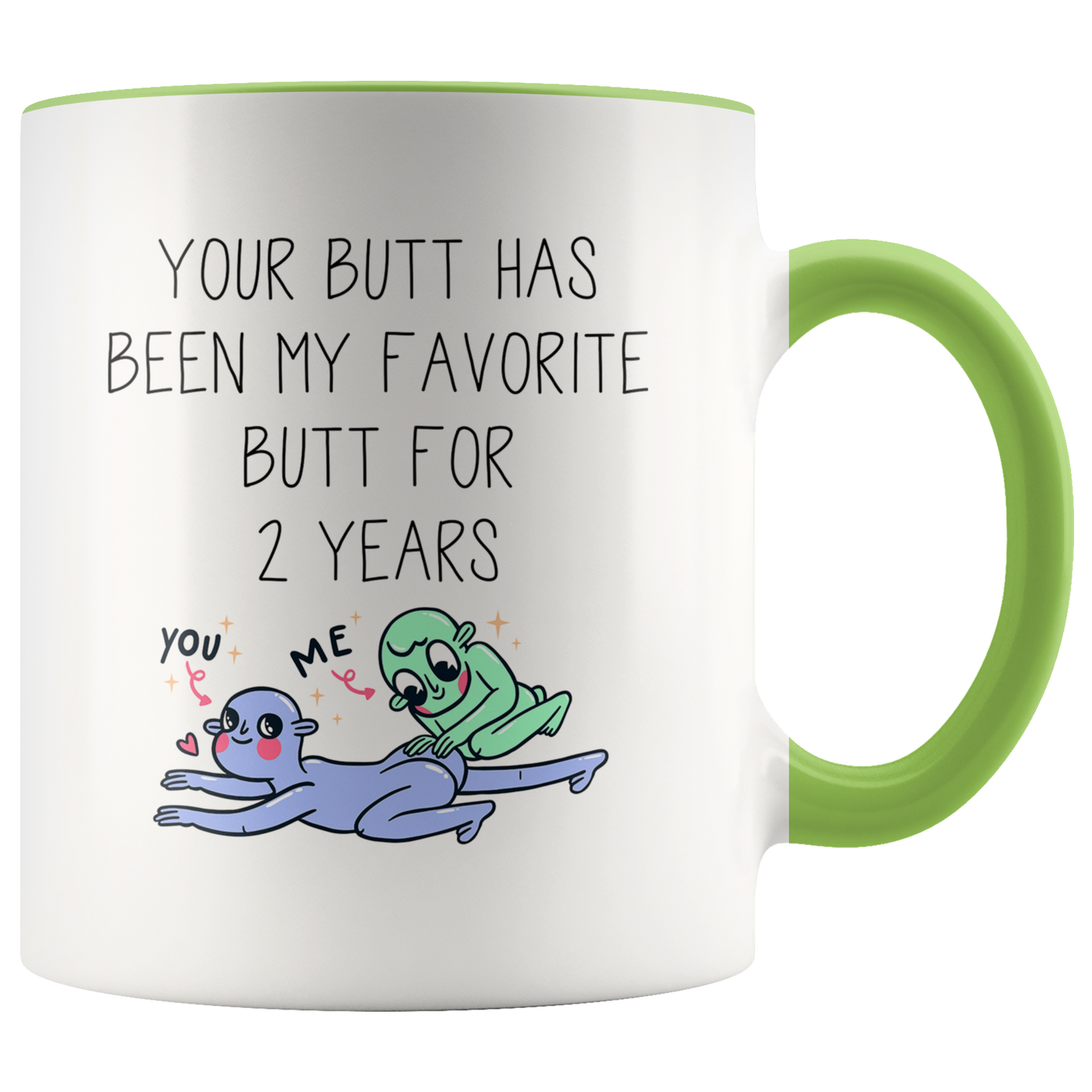 2nd Anniversary Accent Mug, 2 Year Anniversary Gifts, Coffee Mug, Birthday Gifts for Men and Women