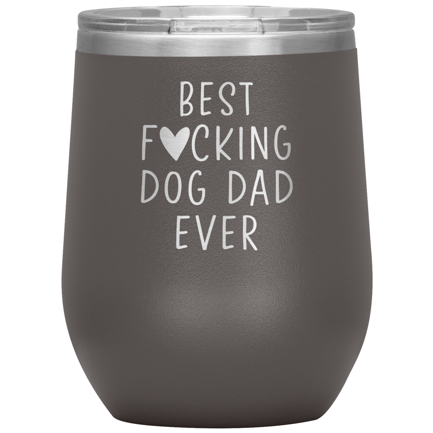 Dog Dad Wine Tumbler, Dog Dad Gifts, Travel Wine Cup, Birthday Gifts for Men and Women