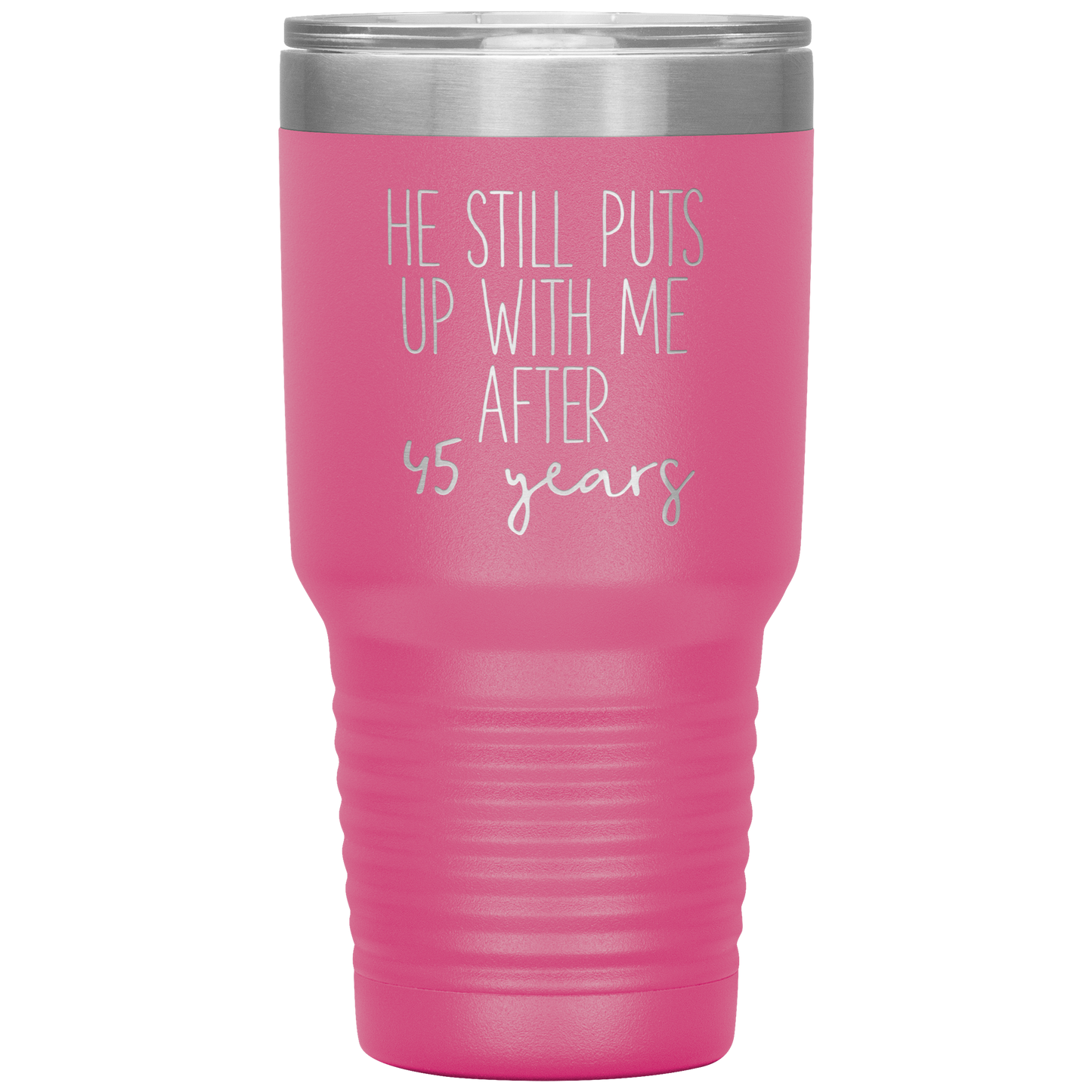 45th Anniversary Tumbler, Funny Travel Coffee Mug, Birthday Gifts for Men and Women