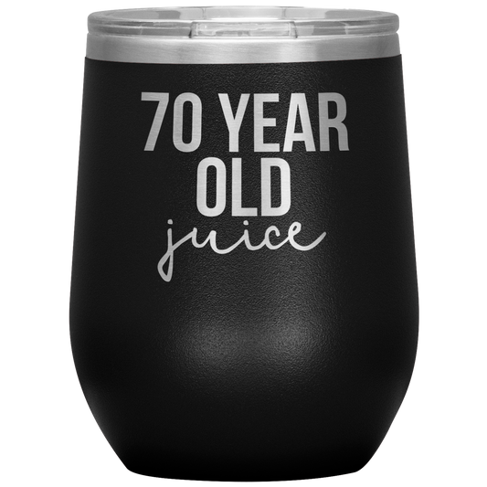 70o Compleanno Regali, 70th Birthday Wine Cup, 70 Year Old Compleanno Vino Tumbler, Regali di Compleanno per Uomini e Donne