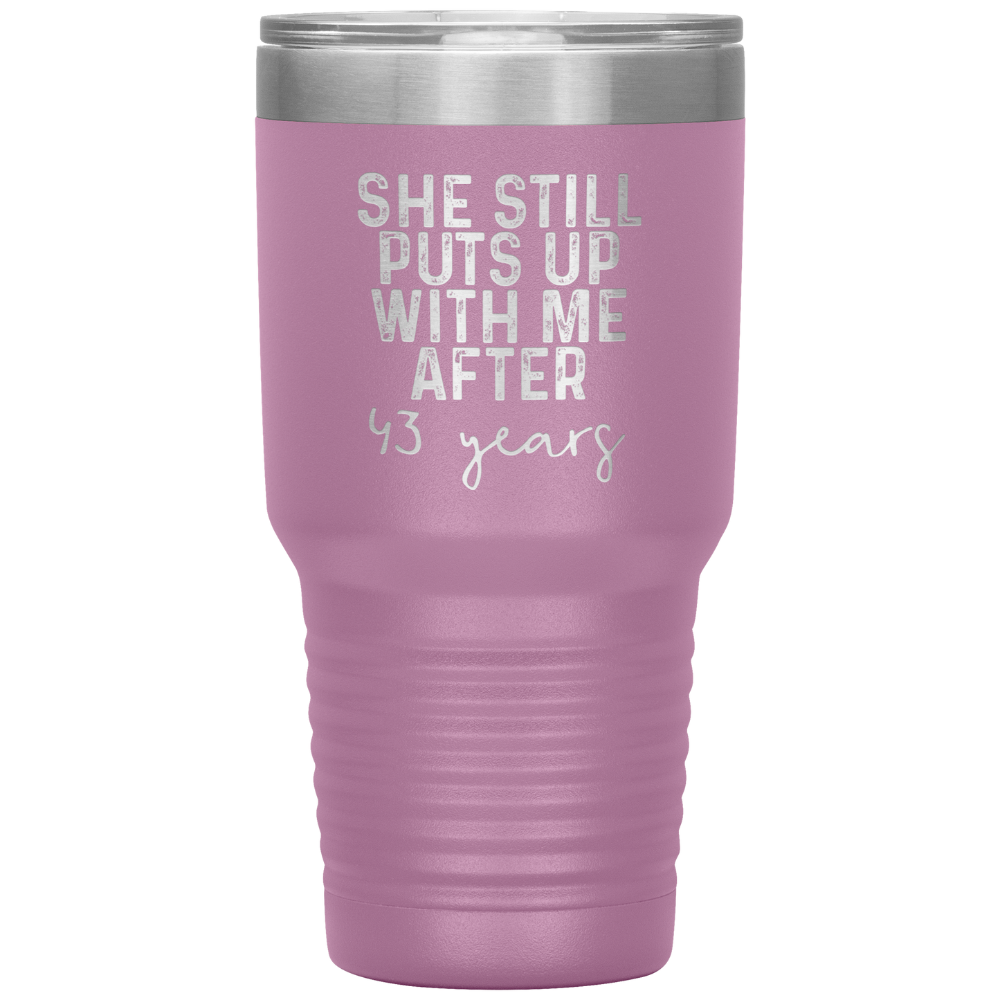 43rd Anniversary Gifts for Husband and Wife, Coffee Mug, Tumbler, Birthday Gifts for Men and Women