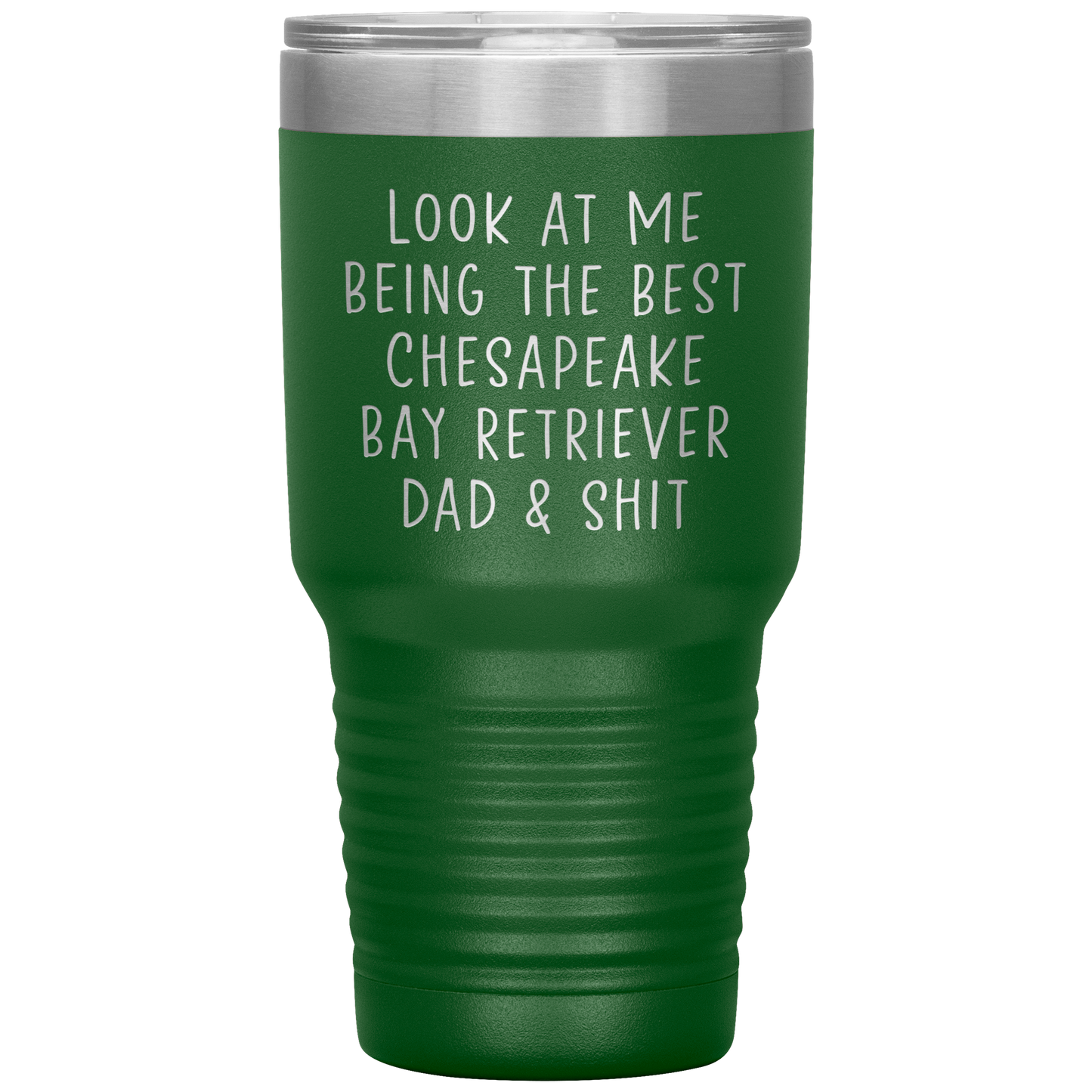 Chesapeake Bay Retriever Dad Tumbler, Funny Travel Coffee Mug, Birthday Gifts for Men and Women