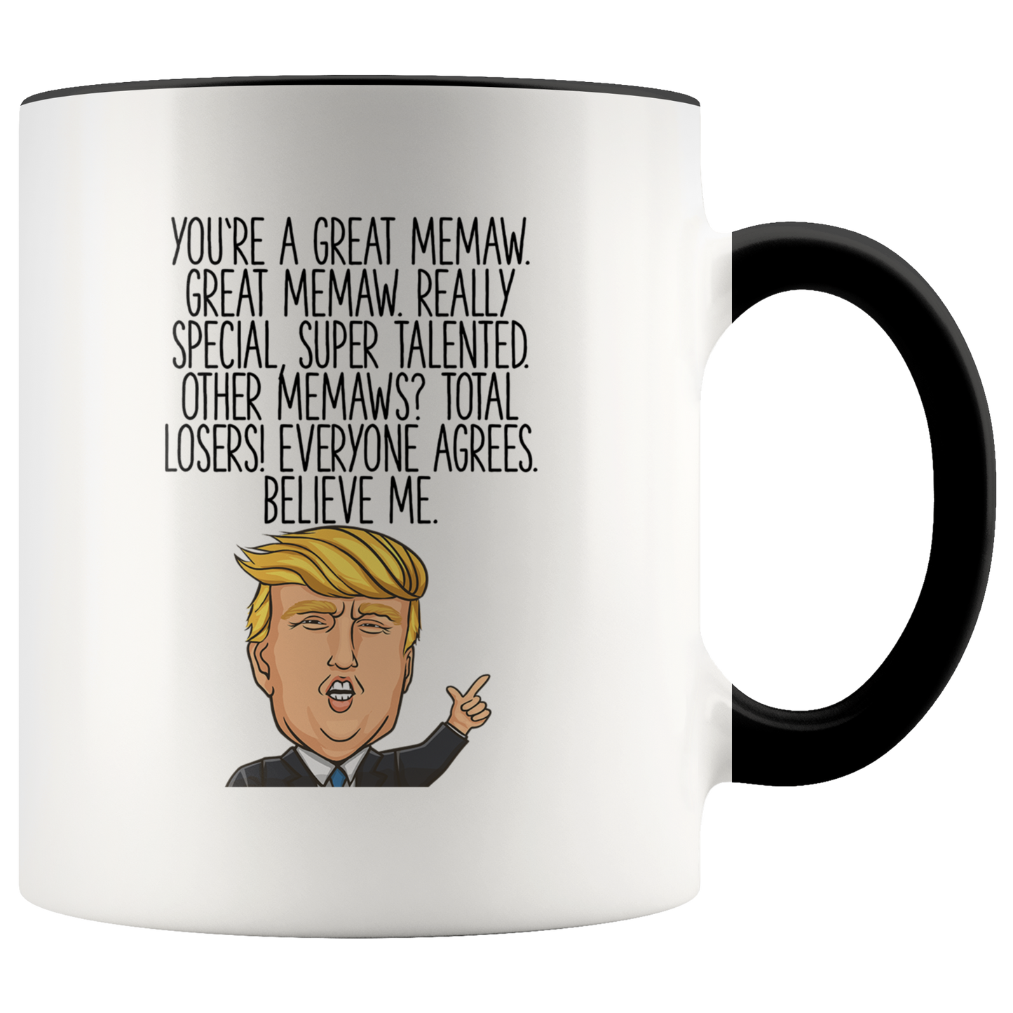 Memaw Gifts, Memaw Coffee Mug, Two Tone Accent Cup, Birthday Gift for Men and Women