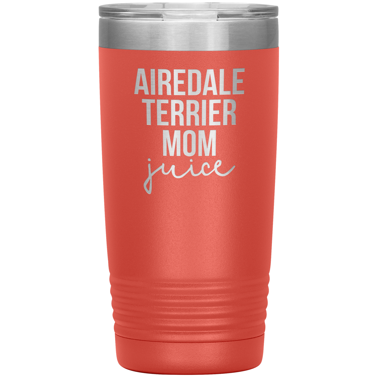 Airedale Terrier Mom Tumbler, Funny Travel Coffee Mug, Birthday Gifts for Men and Women