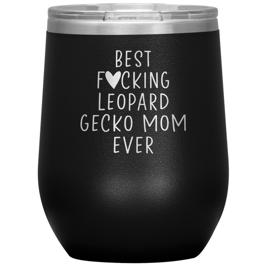 Leopard Gecko Mom Wine Tumbler, Leopard Gecko Mom Gifts, Travel Wine Cup, Birthday Gifts for Men and Women