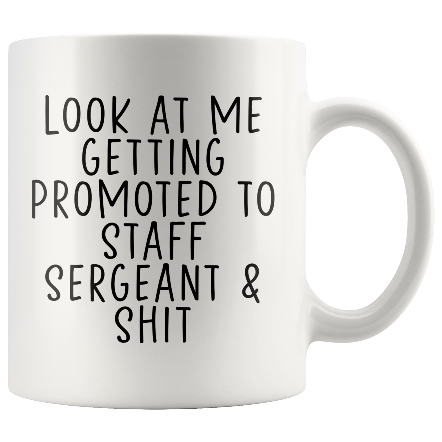 Staff Sergeant Promotion Gifts, Coffee Mug, Two Tone Accent Cup, Birthday Gift for Men and Women