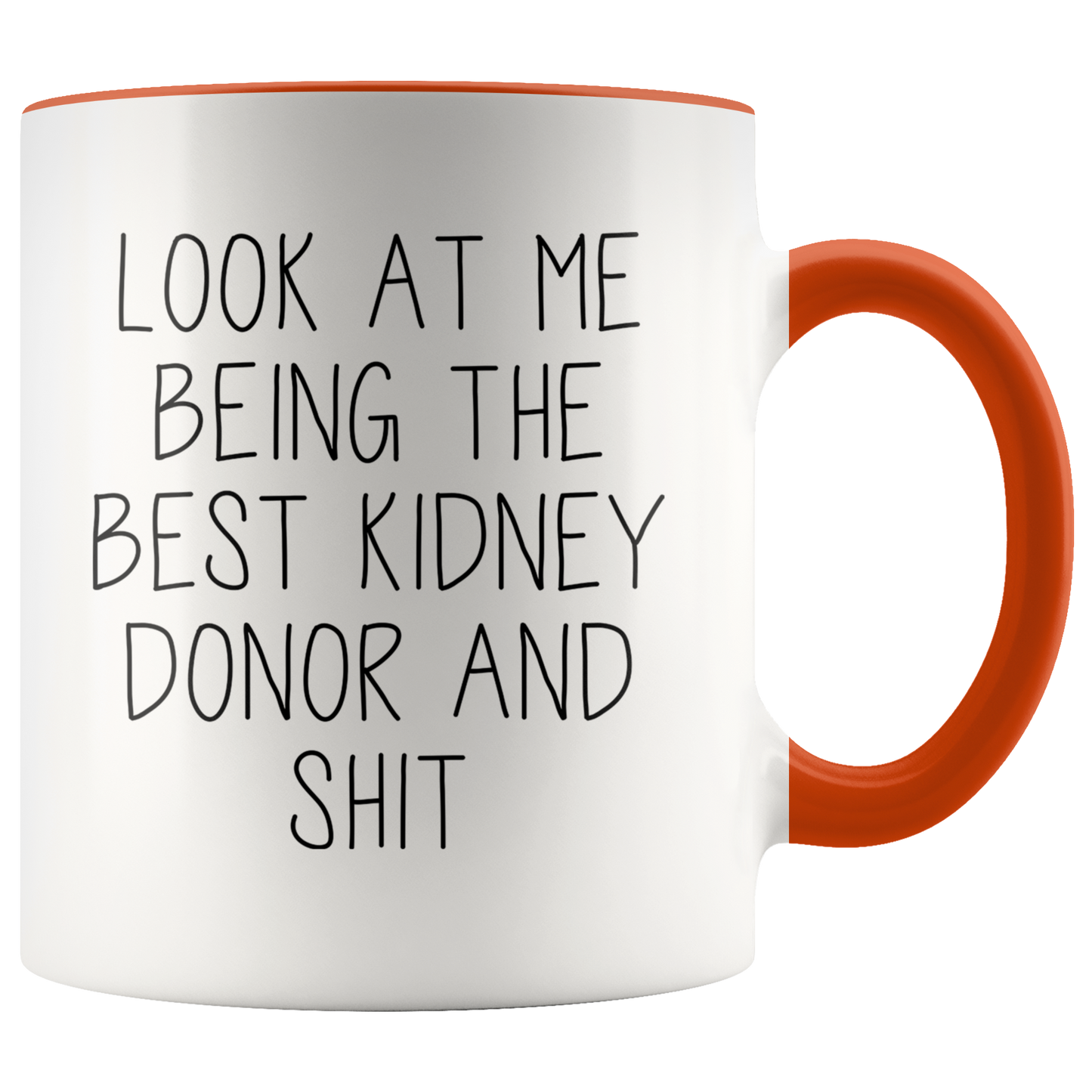 Kidney Donor Gifts, Organ Donor Coffee Mug, Two Tone Accent Cup, Birthday Gift for Men and Women