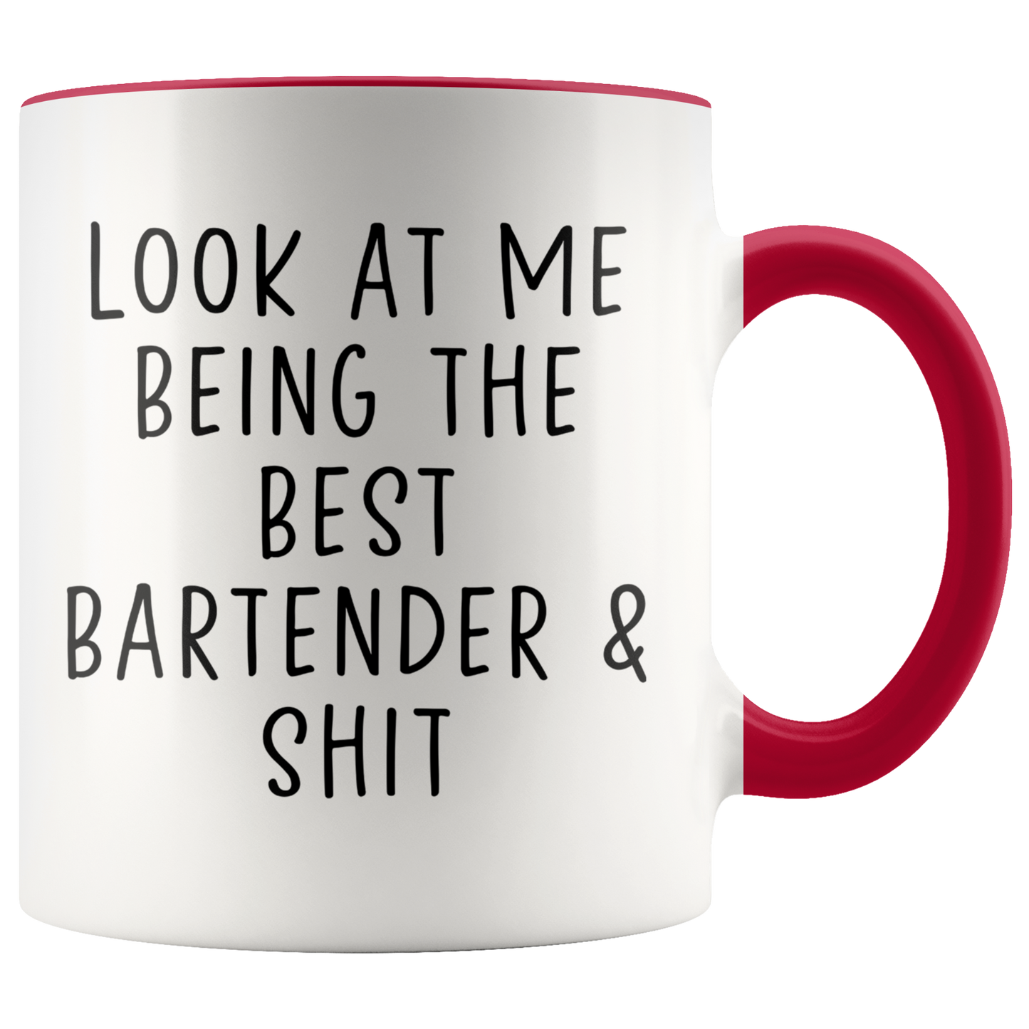 Bartender Gifts, Coffee Mug, Two Tone Accent Cup, Birthday Gift for Men and Women