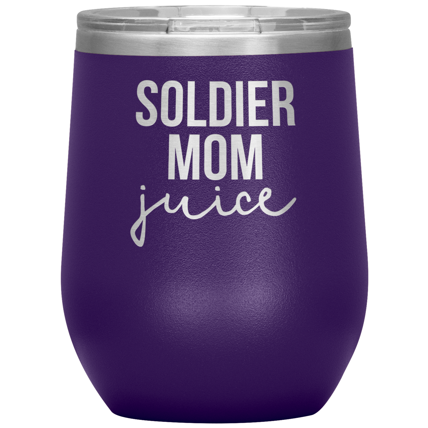 Soldier Mom Wine Tumbler, Soldier Mom Gifts, Travel Wine Cup, Birthday Gifts for Men and Women