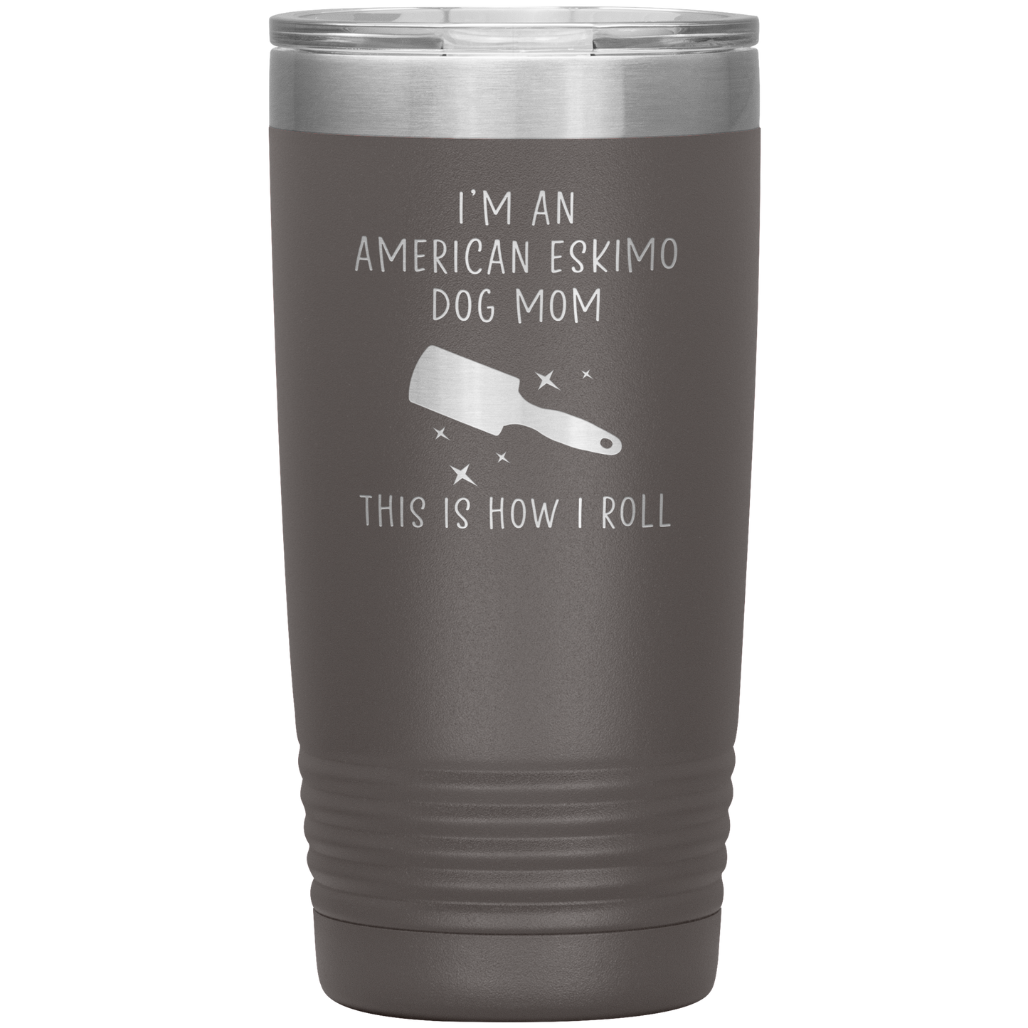 American Eskimo Dog Mom Tumbler, Funny Travel Coffee Mug, Birthday Gifts for Men and Women