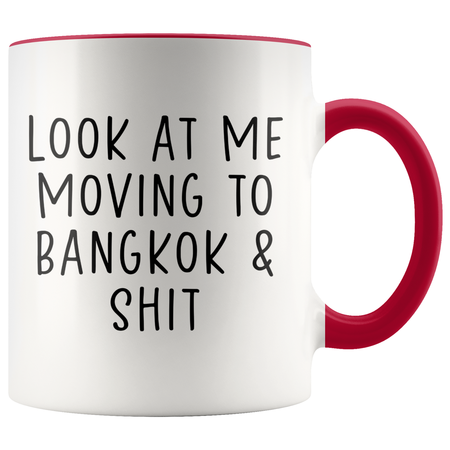 Moving to Bangkok Thailand Gifts, Coffee Mug, Two Tone Accent Cup, Birthday Gift for Men and Women