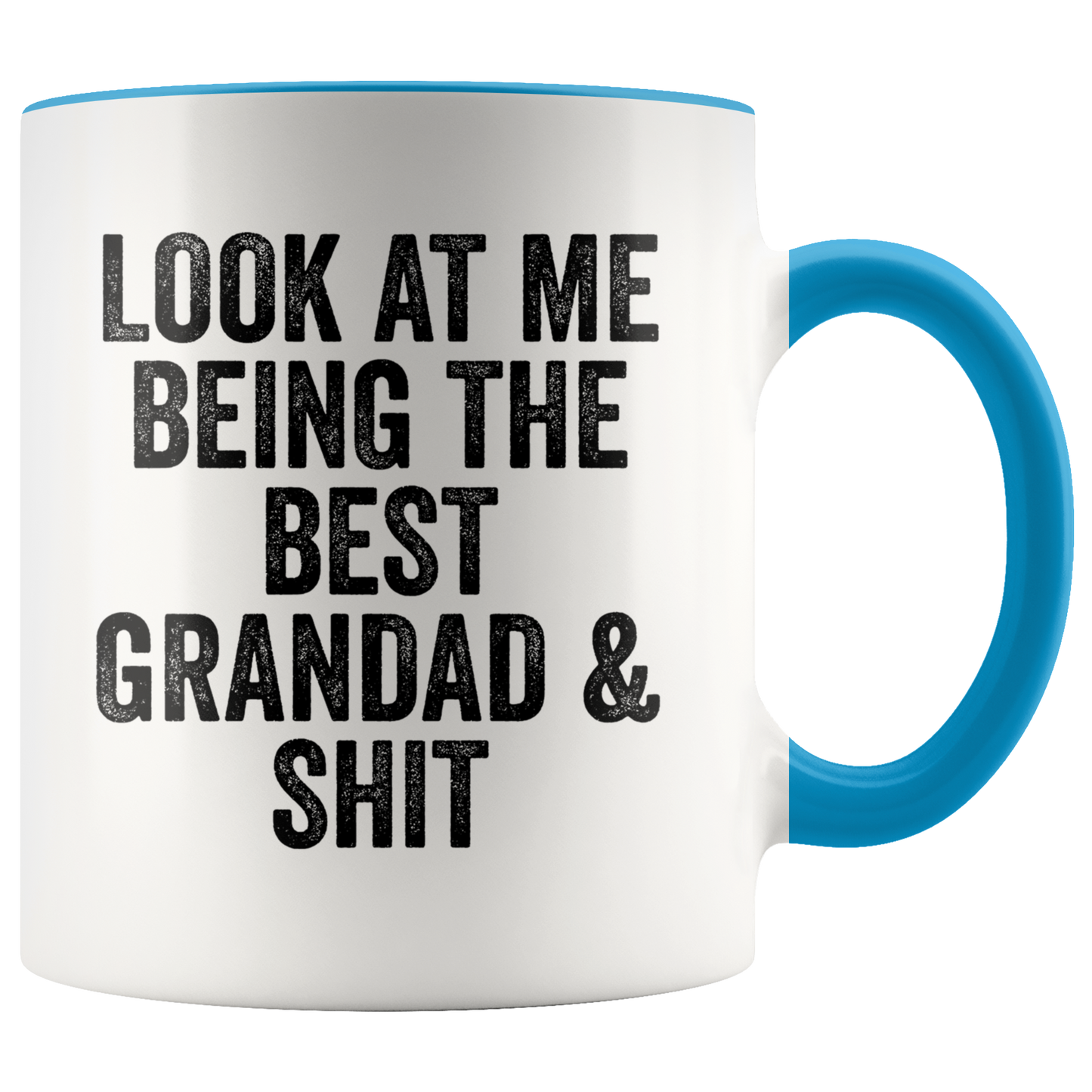 Grandad Gifts, Grandad Coffee Mug, Two Tone Accent Cup, Birthday Gift for Men and Women